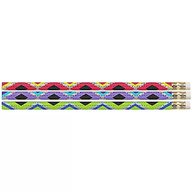 (12 Dz) Geometric Glitz Pencils 12