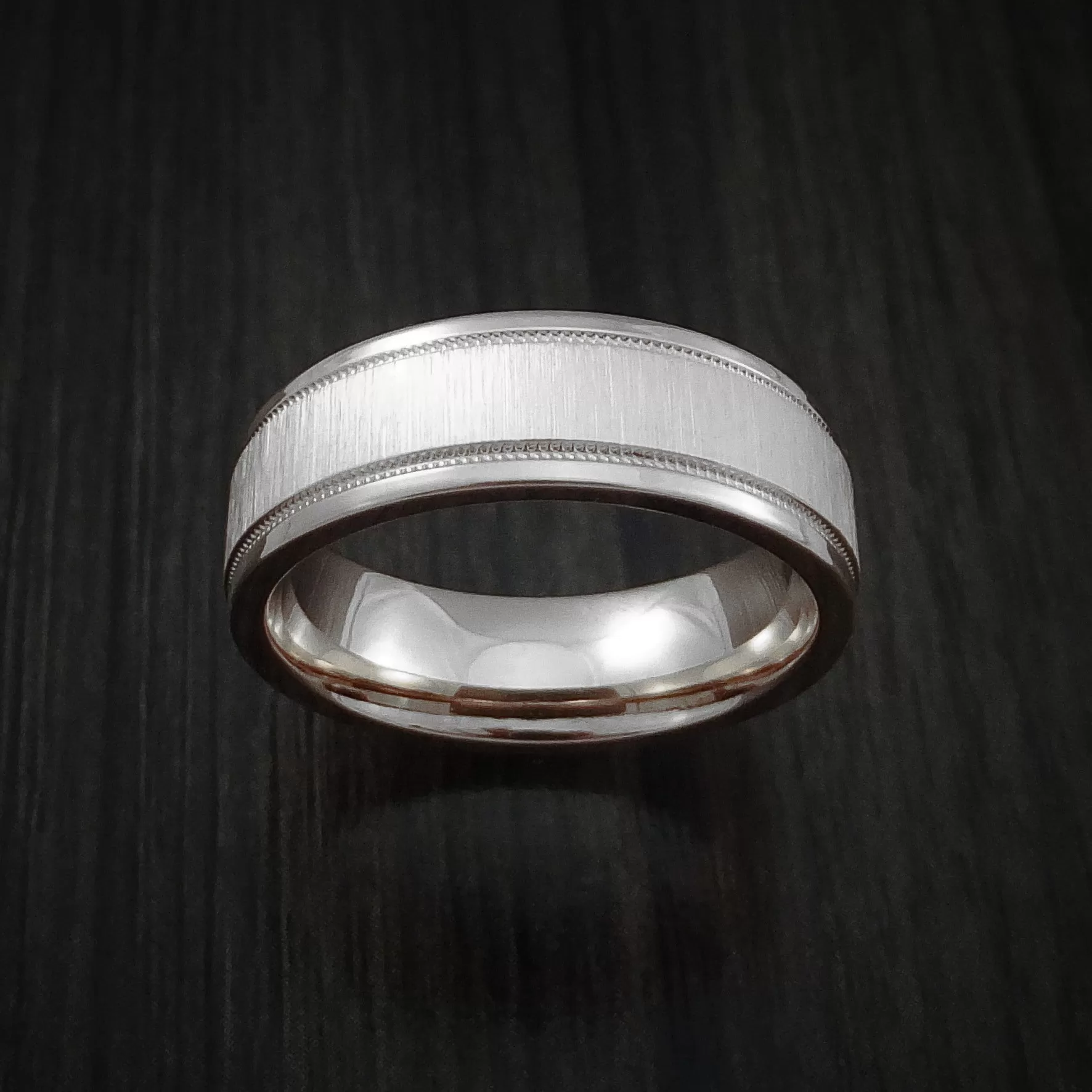 14K Rose Gold Classic Millgrain Style Wedding Men's Band Custom Made