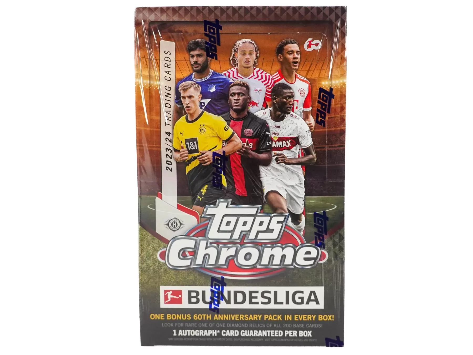 2023/24 Topps Chrome Bundesliga Soccer Hobby Box 20 Packs per Box, 4 Cards per Pack