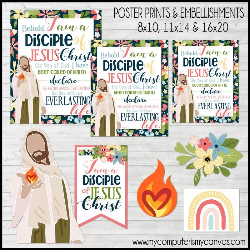 2024 YW Bulletin Board Kit {I AM A DISCIPLE OF CHRIST} PRINTABLE