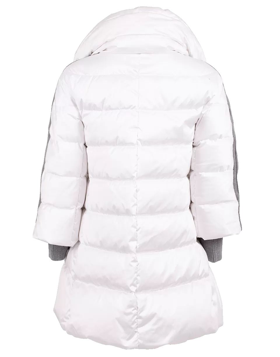 3/4 Sleeve A-Line Puffer Jacket