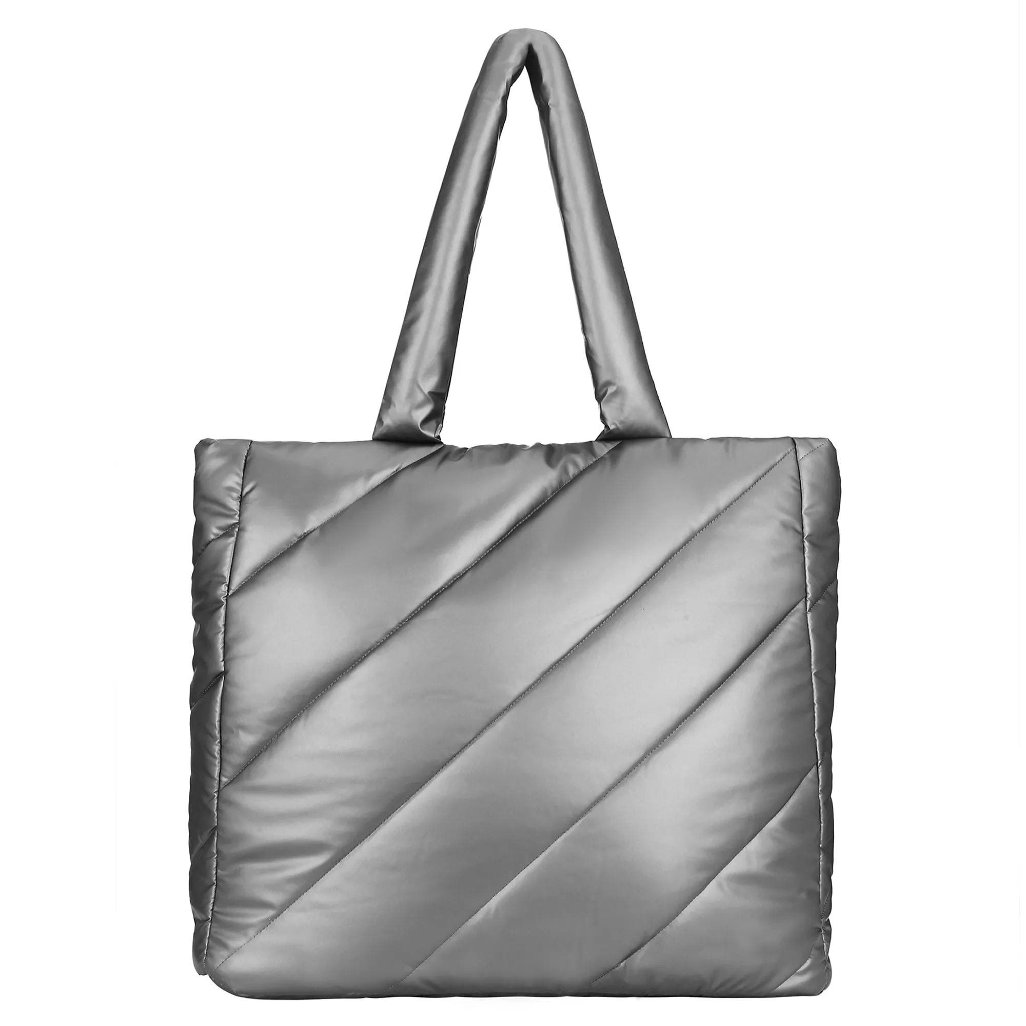 Accessorize London Women's  Silver Metallic Tote Bag