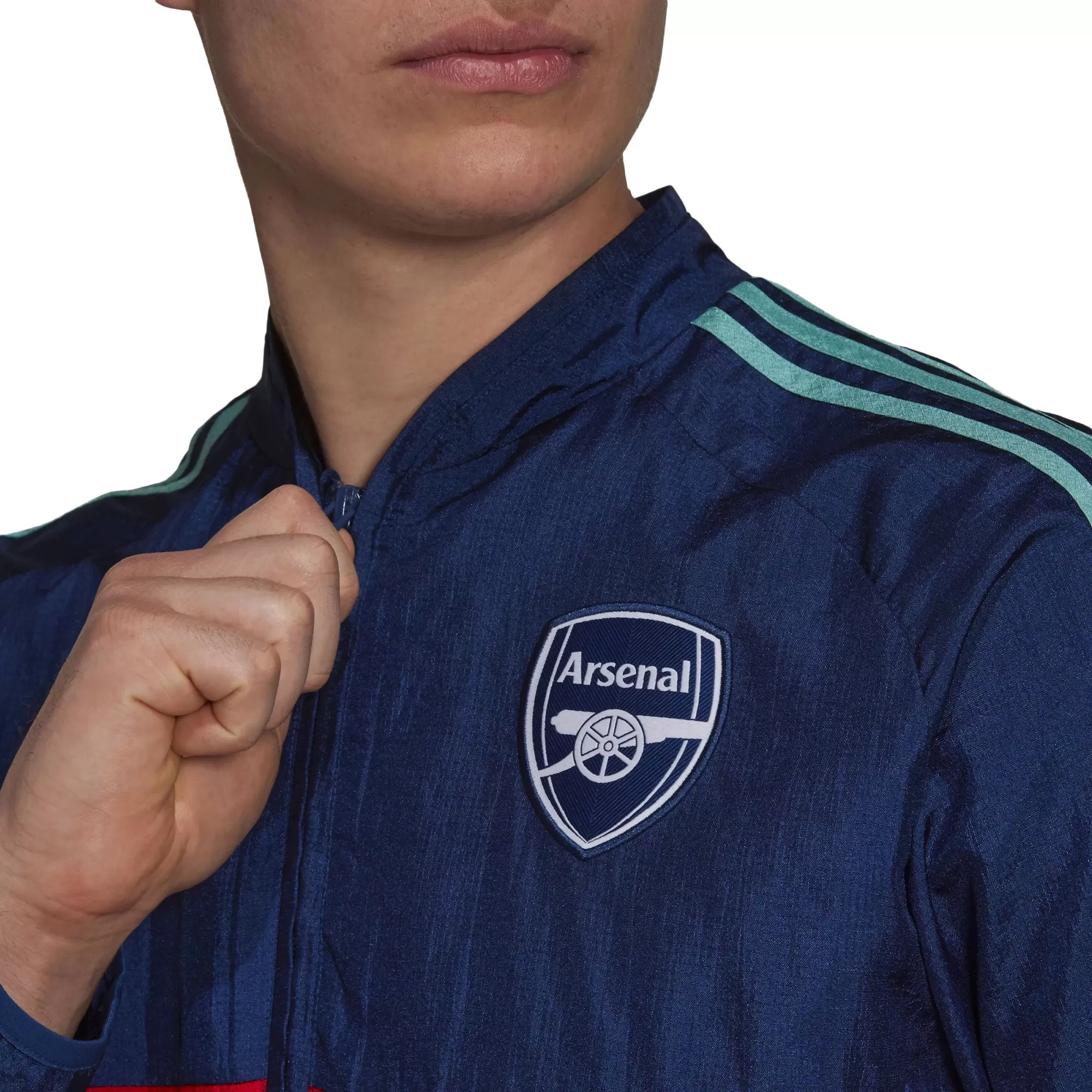 adidas Men's Arsenal 2021/22 Icons Woven Jacket Mystery Blue/Red