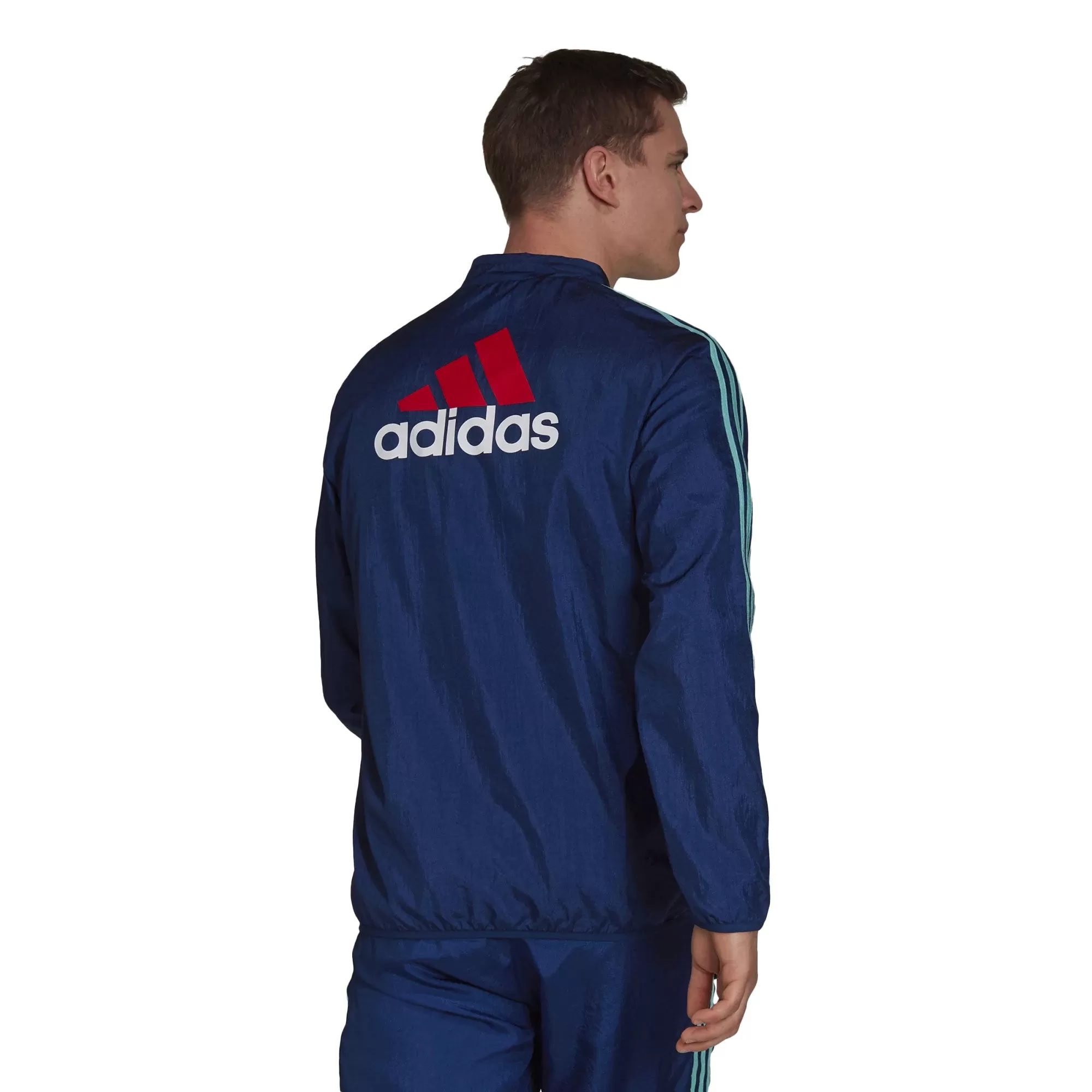 adidas Men's Arsenal 2021/22 Icons Woven Jacket Mystery Blue/Red