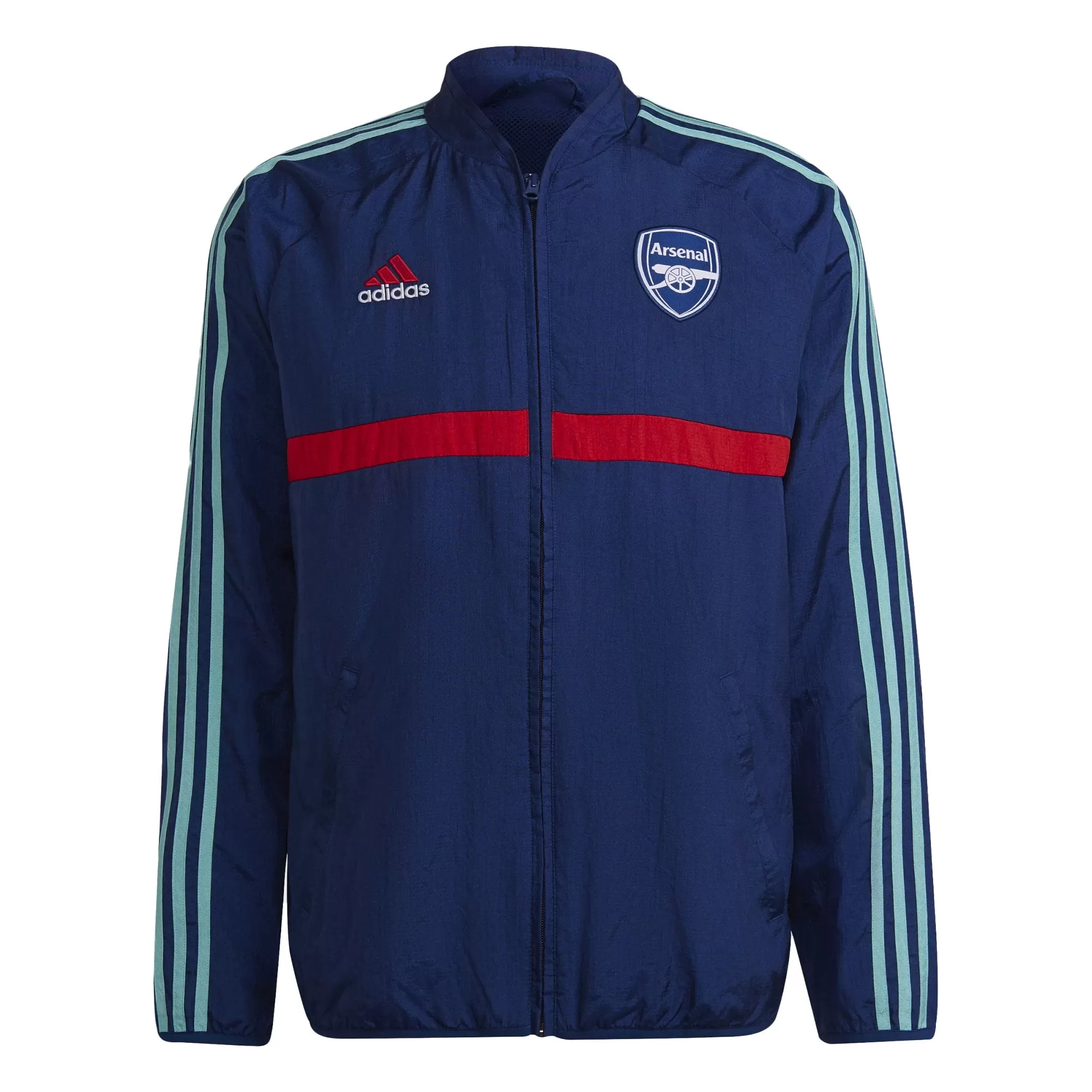 adidas Men's Arsenal 2021/22 Icons Woven Jacket Mystery Blue/Red