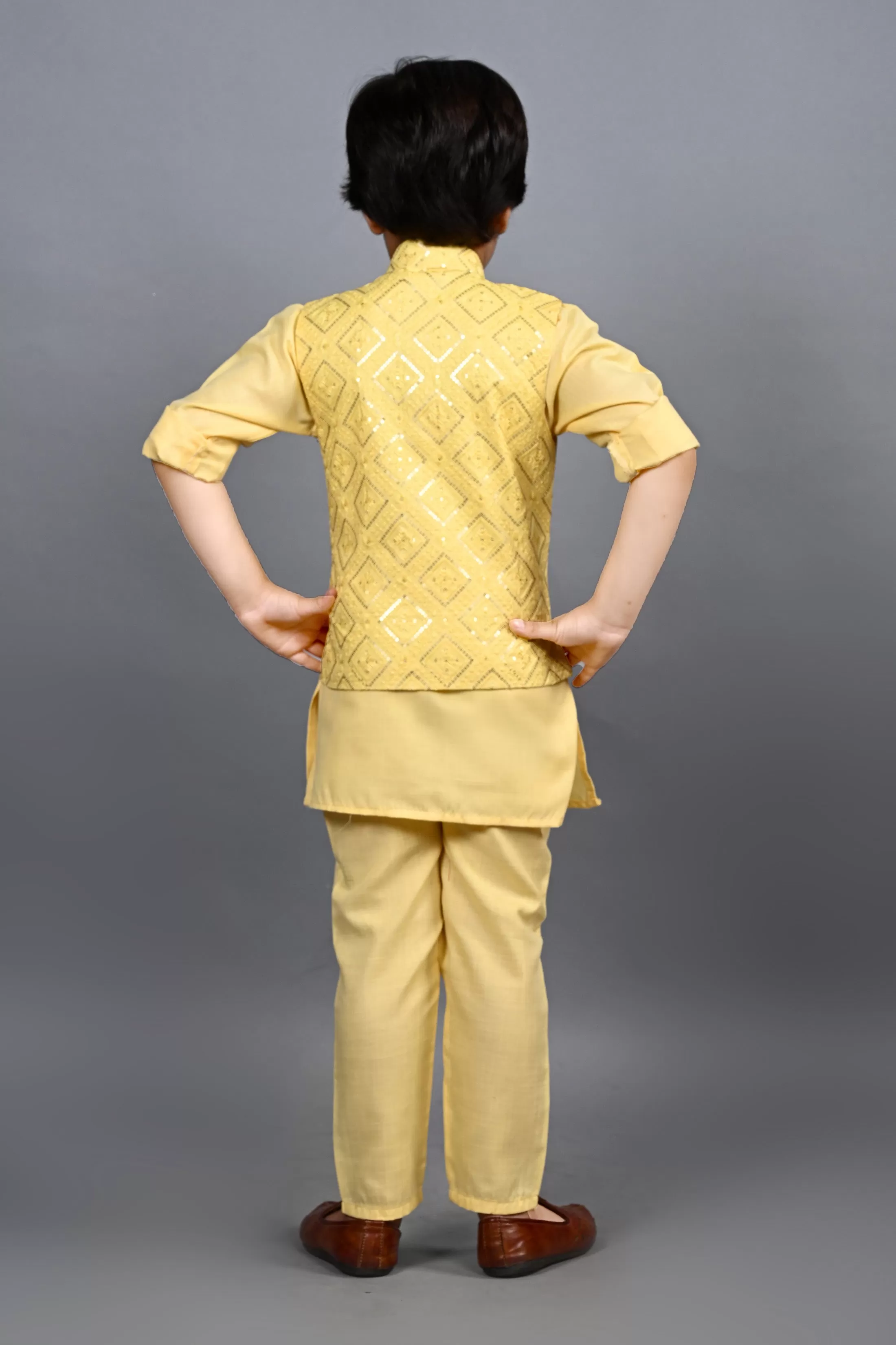 Ahhaaaa Traditional Indian Wear Bollywood Indo-Western Sherwani for Boys