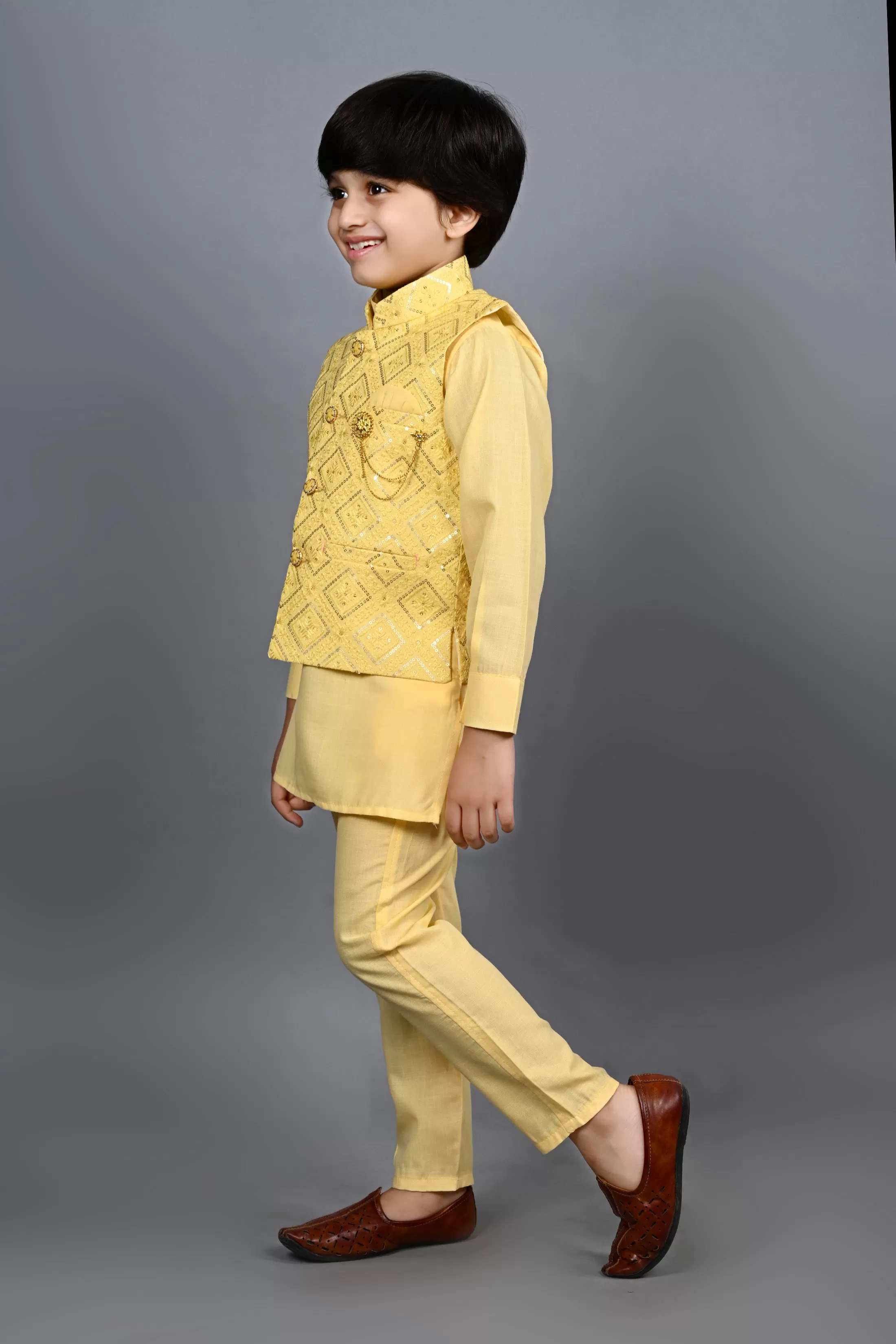 Ahhaaaa Traditional Indian Wear Bollywood Indo-Western Sherwani for Boys