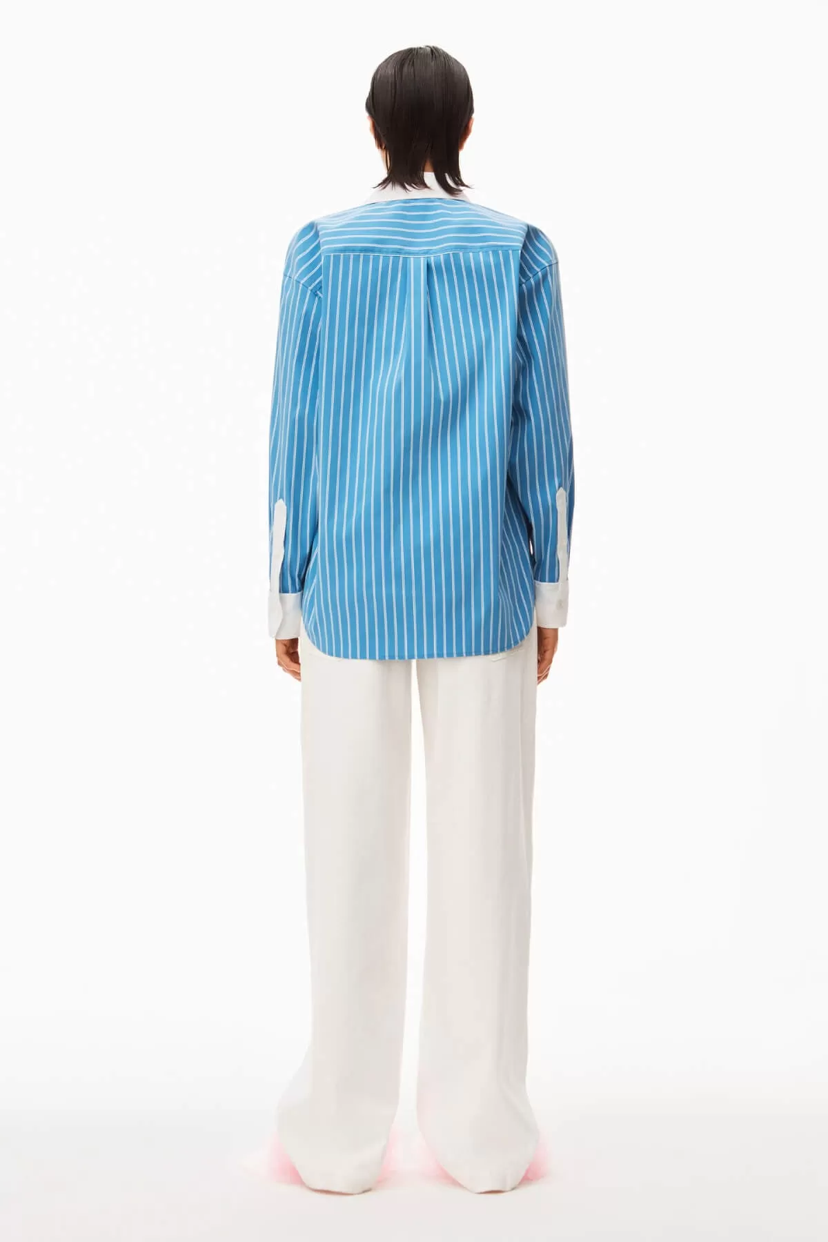 Alexander Wang Button Down Shirt - Blue/ White