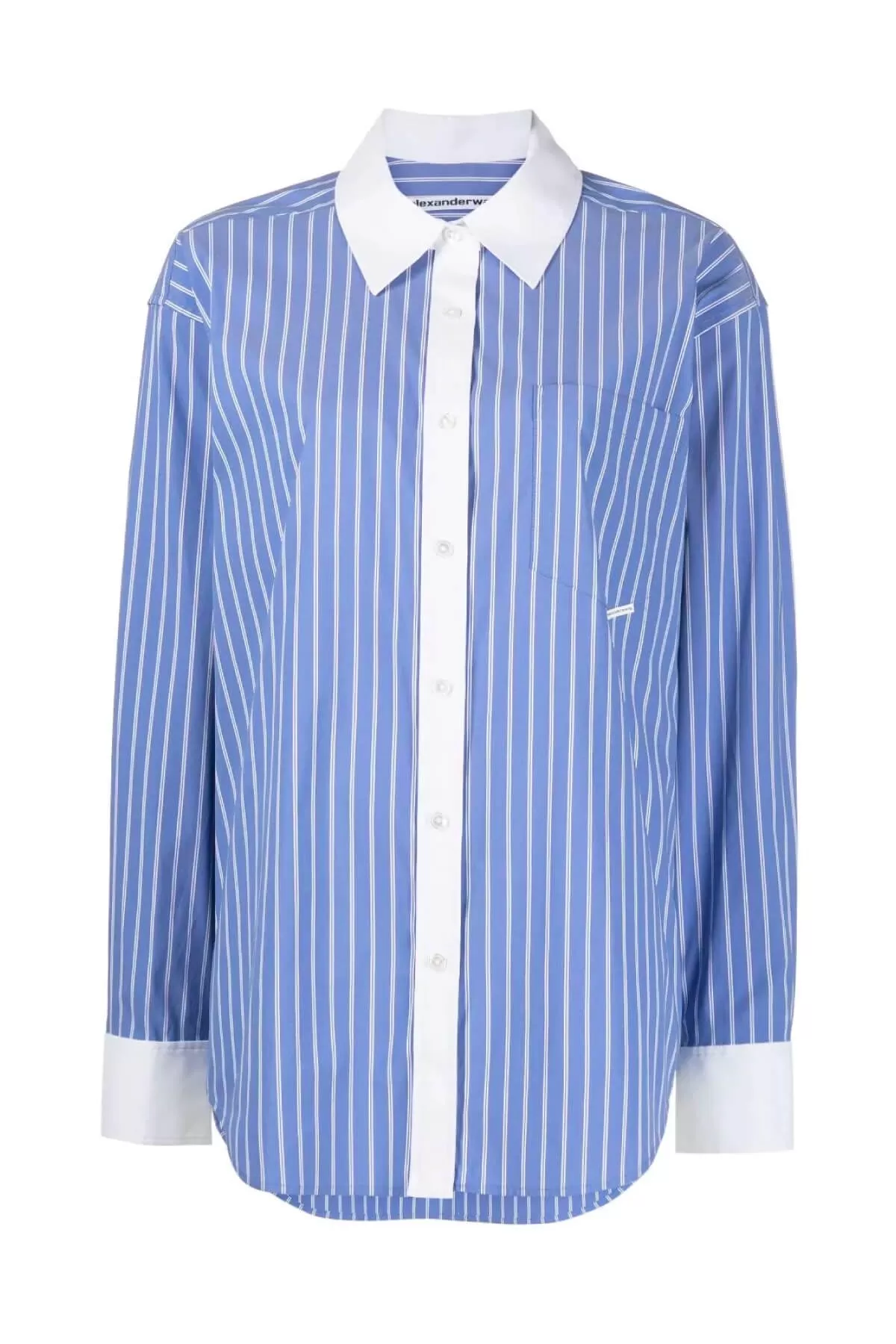 Alexander Wang Button Down Shirt - Blue/ White