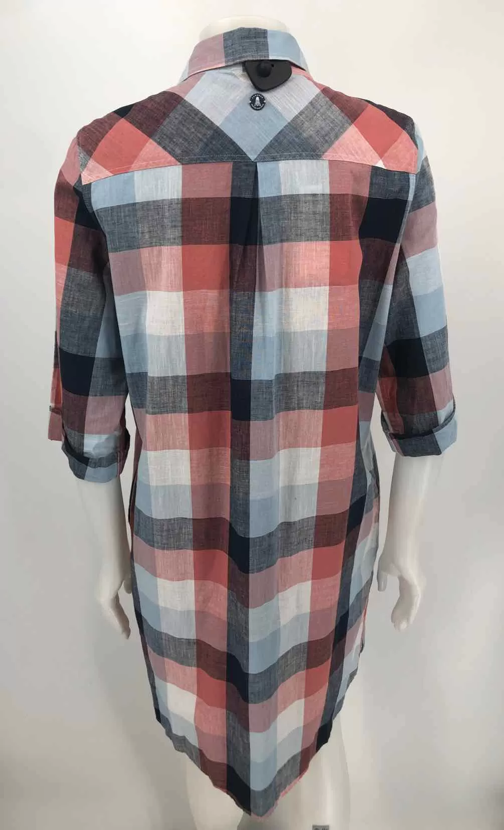 BARBOUR Pink Blue Checkered Longsleeve Size 10  (M) Dress