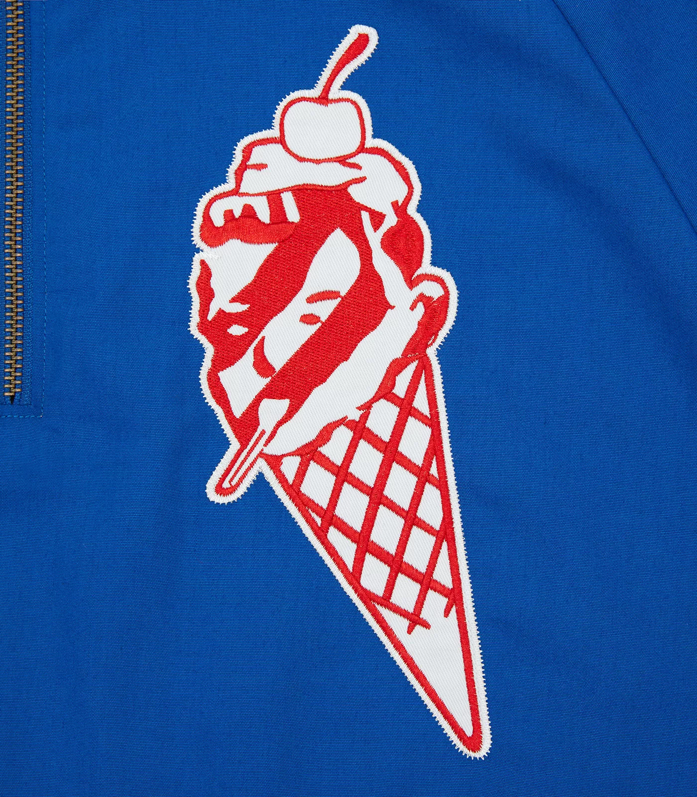 BASEBALL COLLARED BOMBER JACKET - BLUE