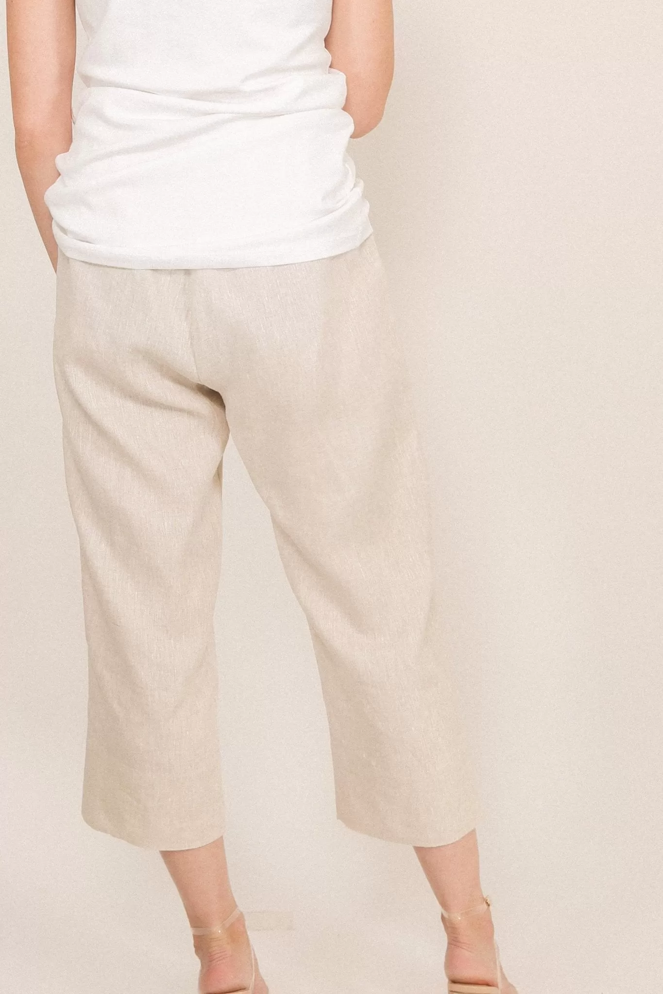 BLOOM CROP PANT IN PREMIUM ITALIAN LINEN