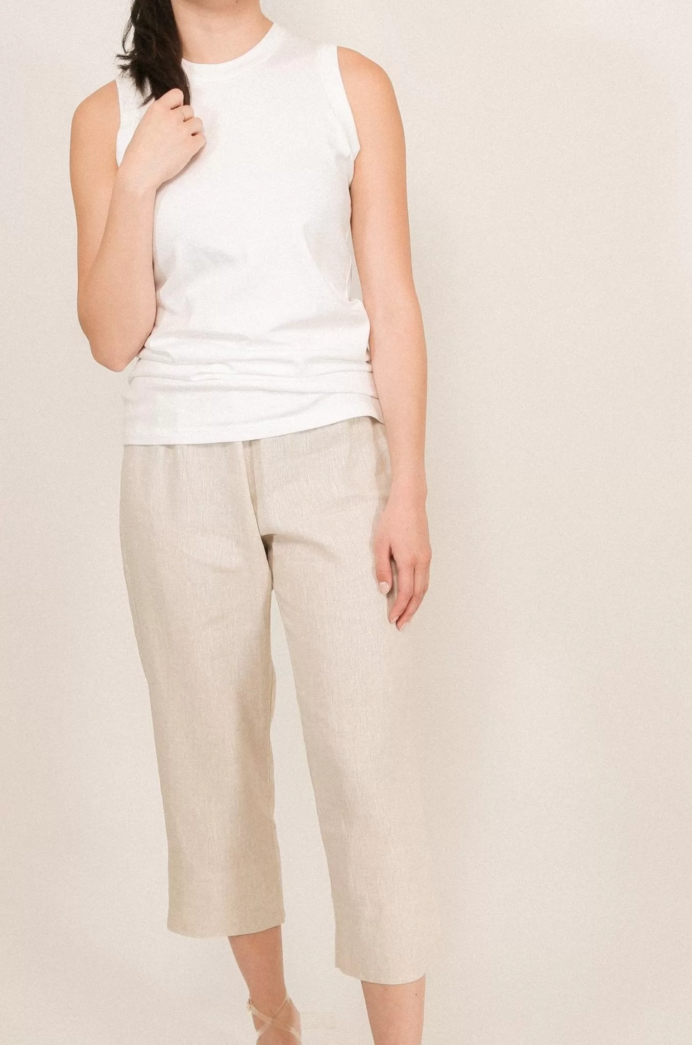 BLOOM CROP PANT IN PREMIUM ITALIAN LINEN