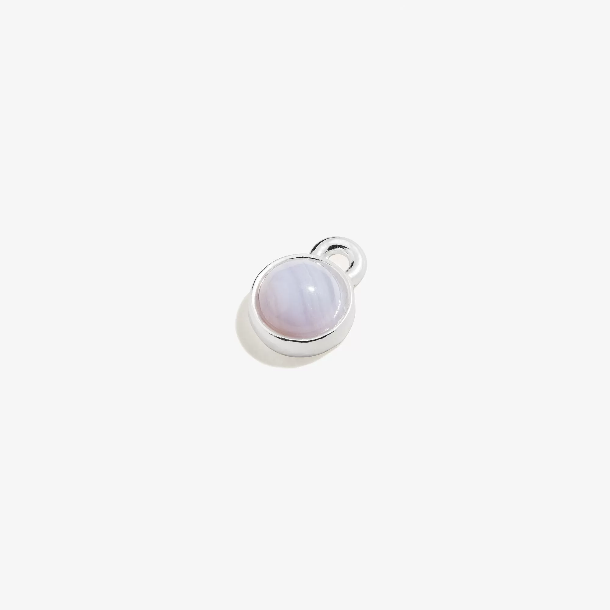 Blue Lace Agate Hoop Earring Charm