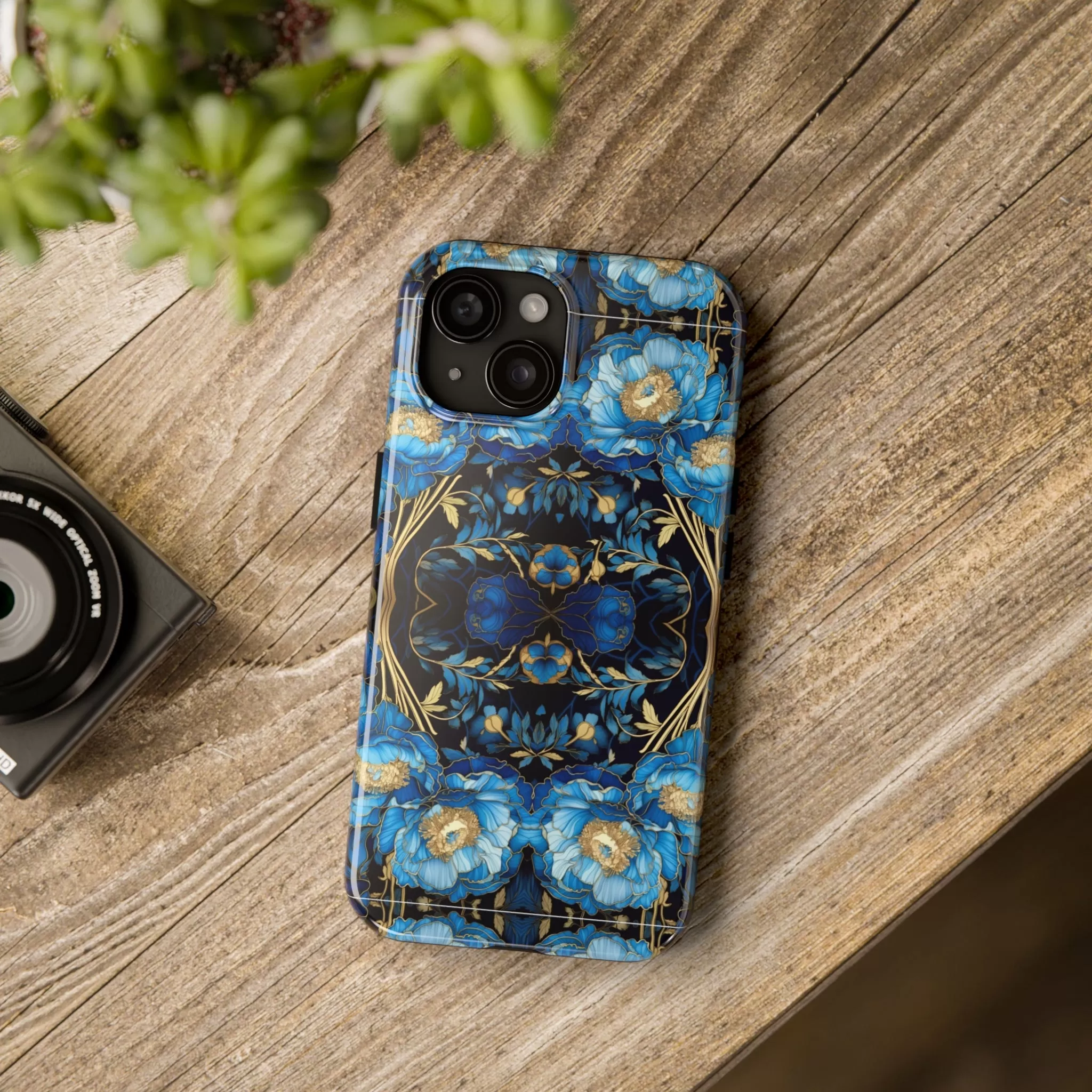 Blue Peony - iPhone Tough Cases