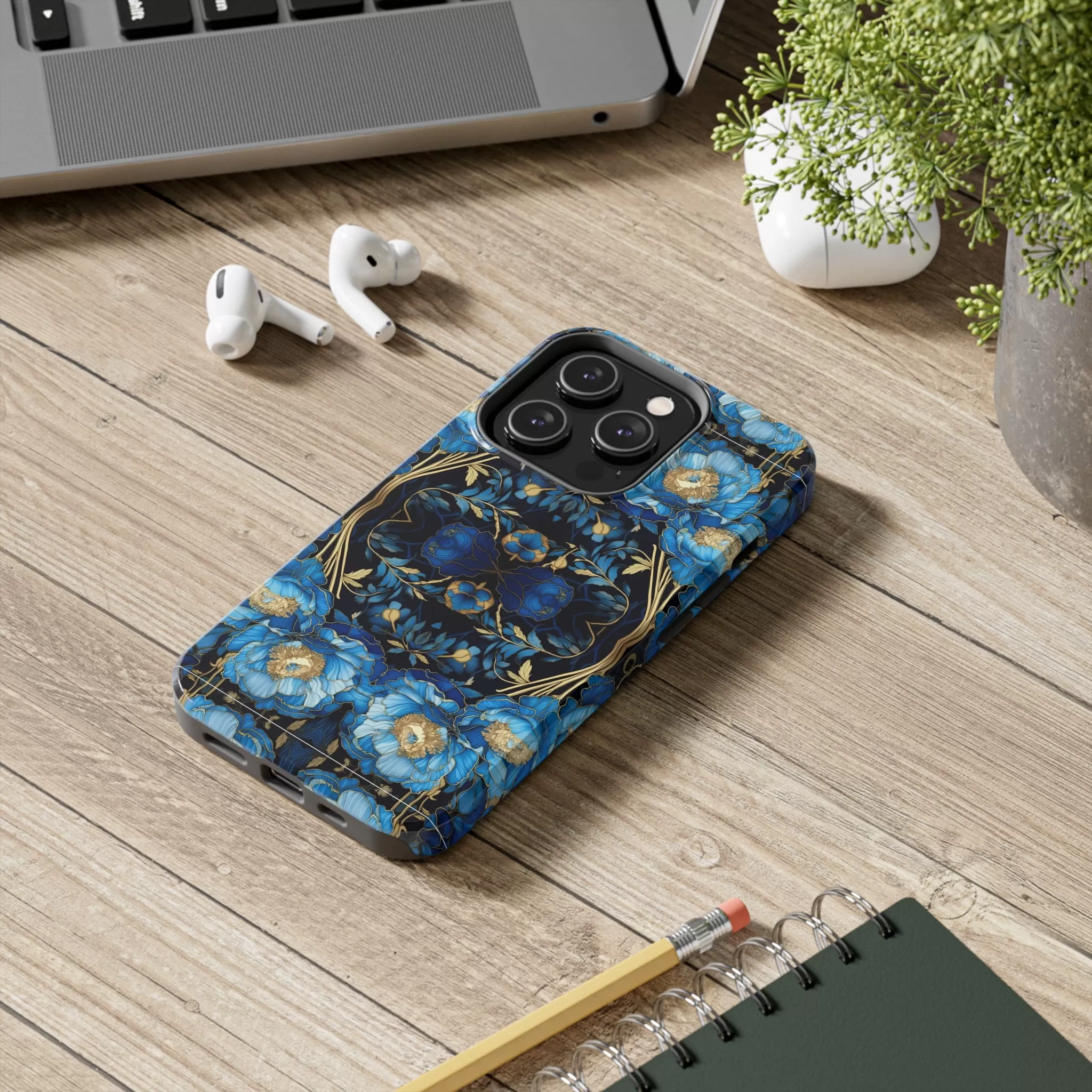 Blue Peony - iPhone Tough Cases