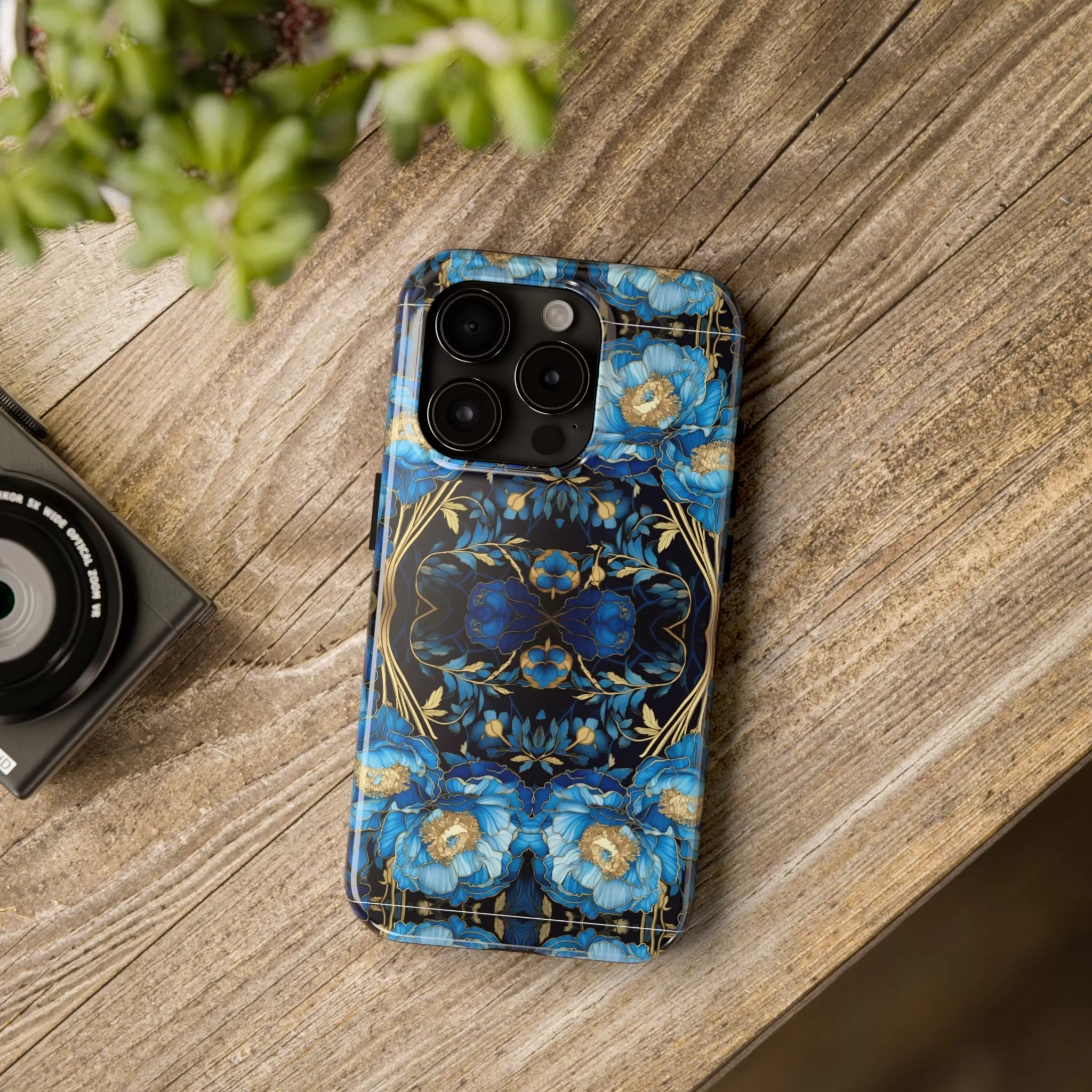 Blue Peony - iPhone Tough Cases