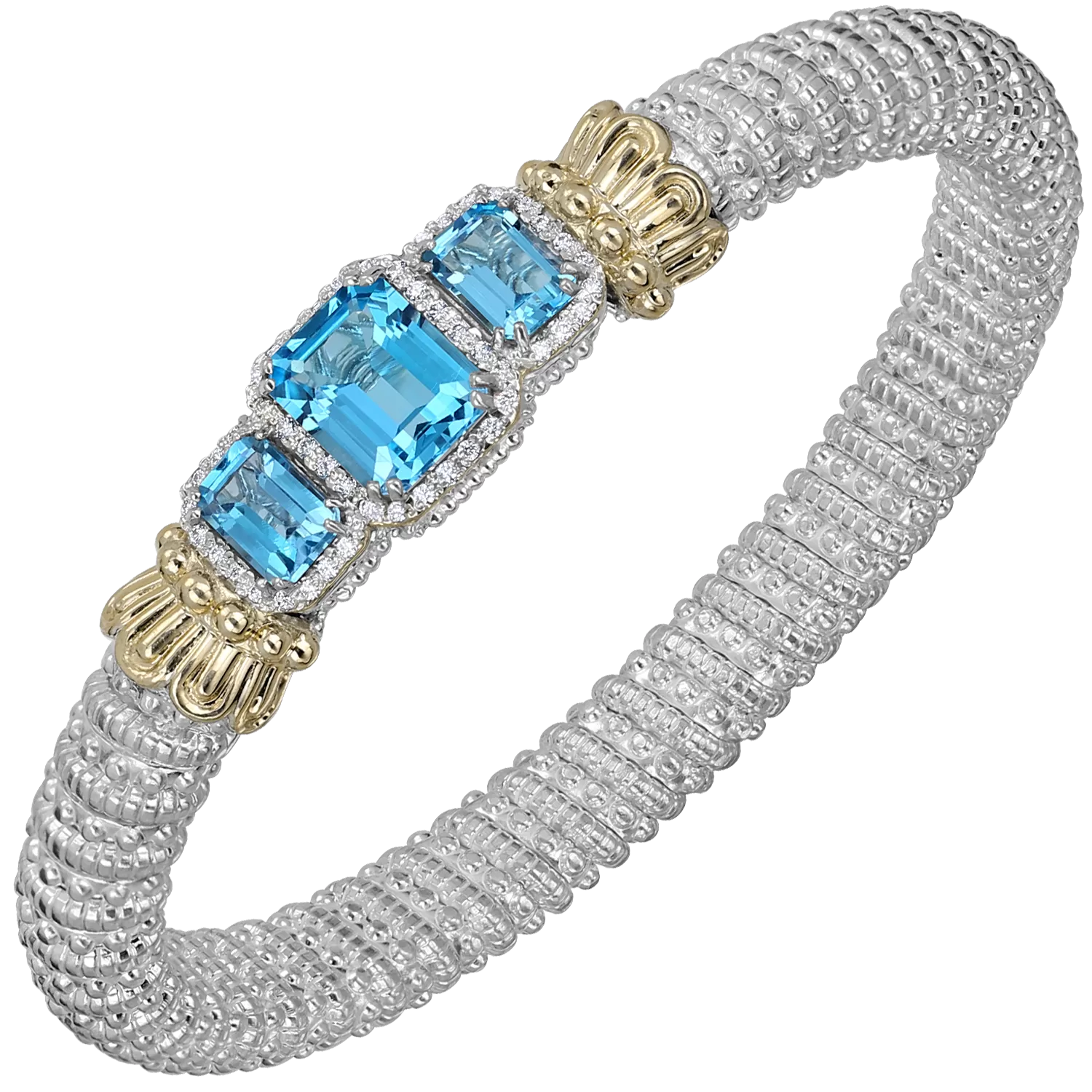 Blue Topaz Diamond Bracelet