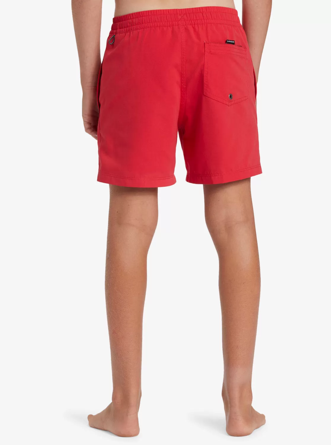 Boys 8-16 Everyday Solid Volley 14" Elastic Waist Shorts - High Risk Red