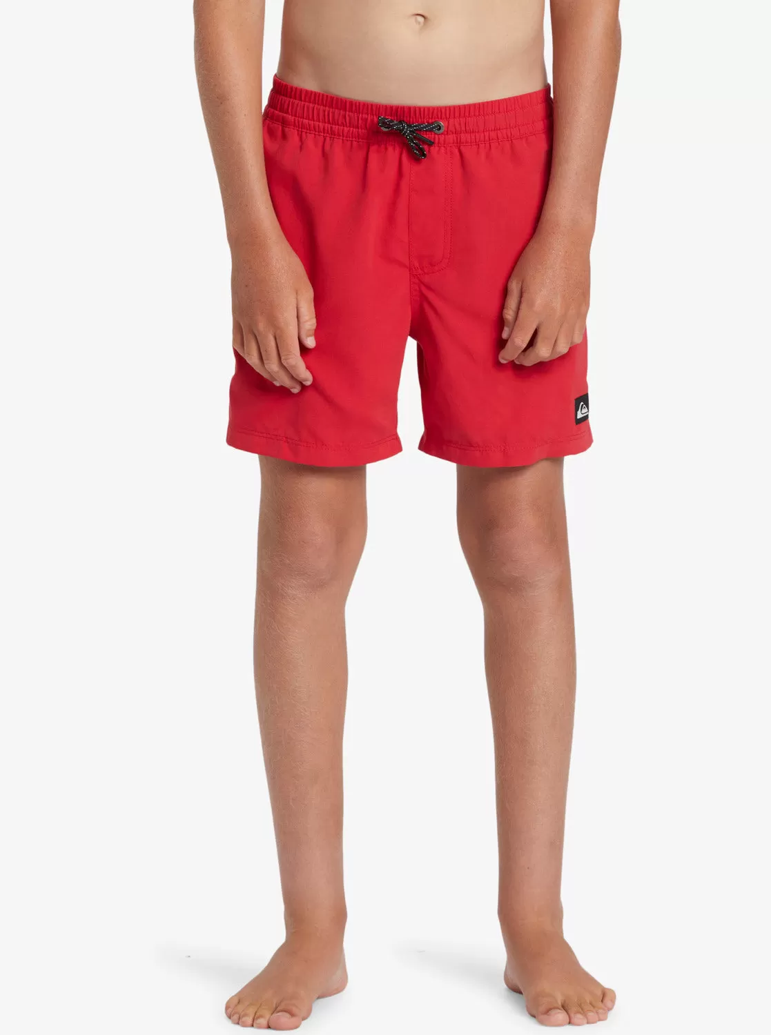 Boys 8-16 Everyday Solid Volley 14" Elastic Waist Shorts - High Risk Red