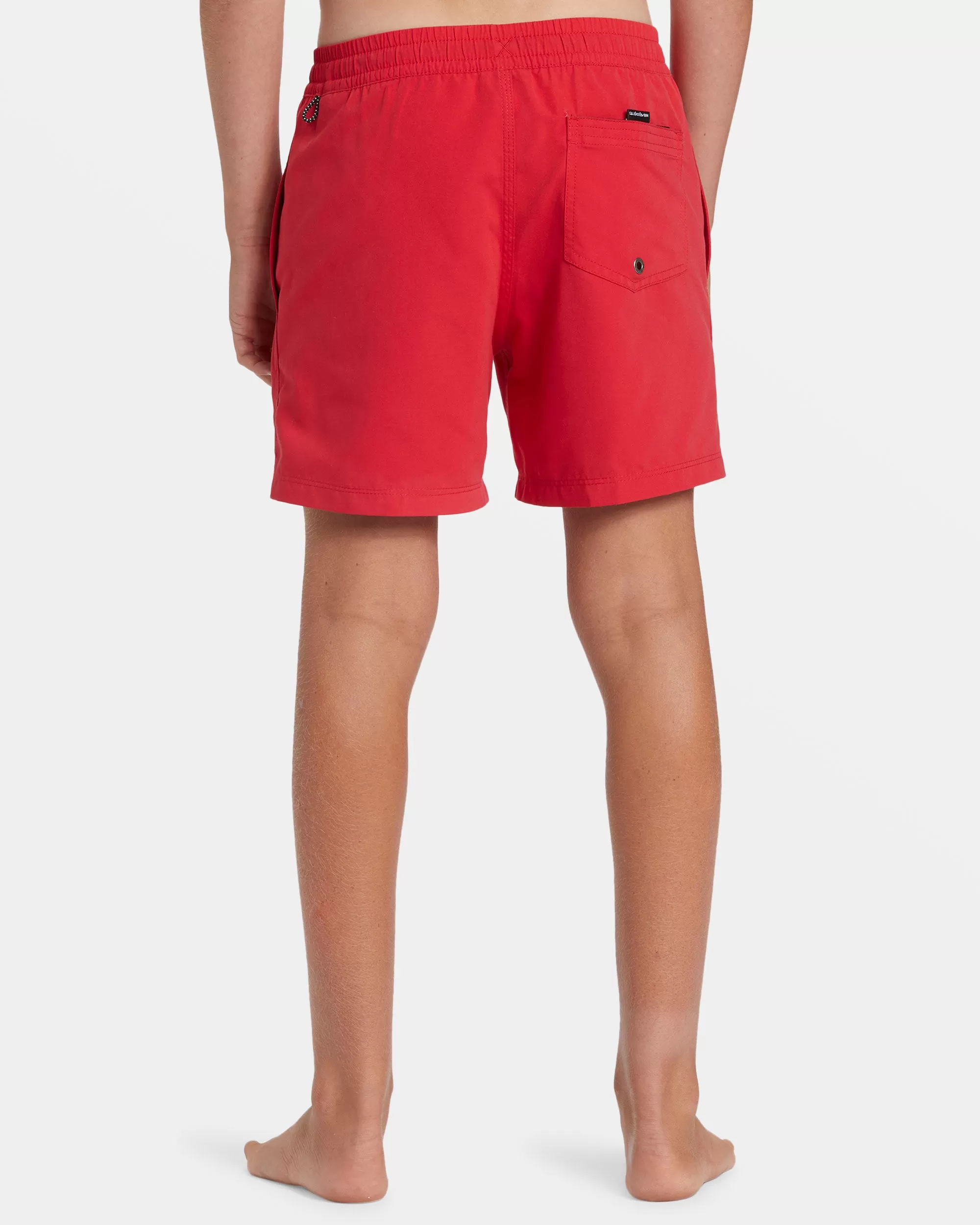 Boys 8-16 Everyday Solid Volley 14" Elastic Waist Shorts - High Risk Red