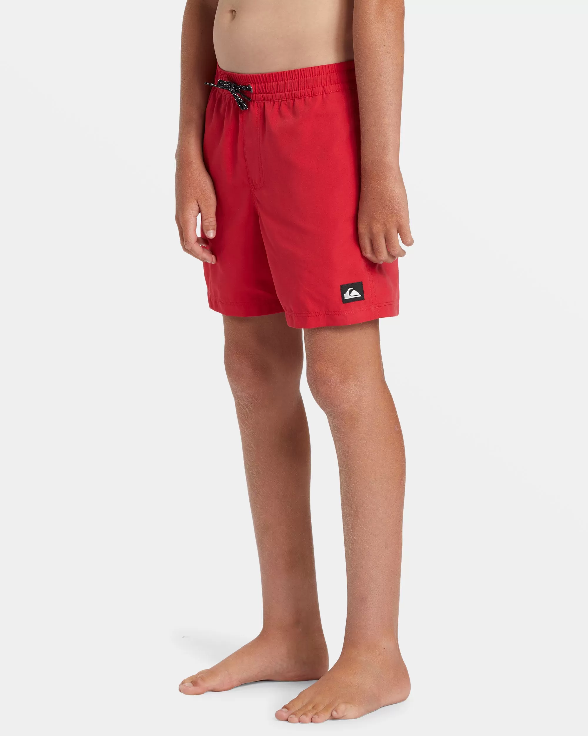 Boys 8-16 Everyday Solid Volley 14" Elastic Waist Shorts - High Risk Red