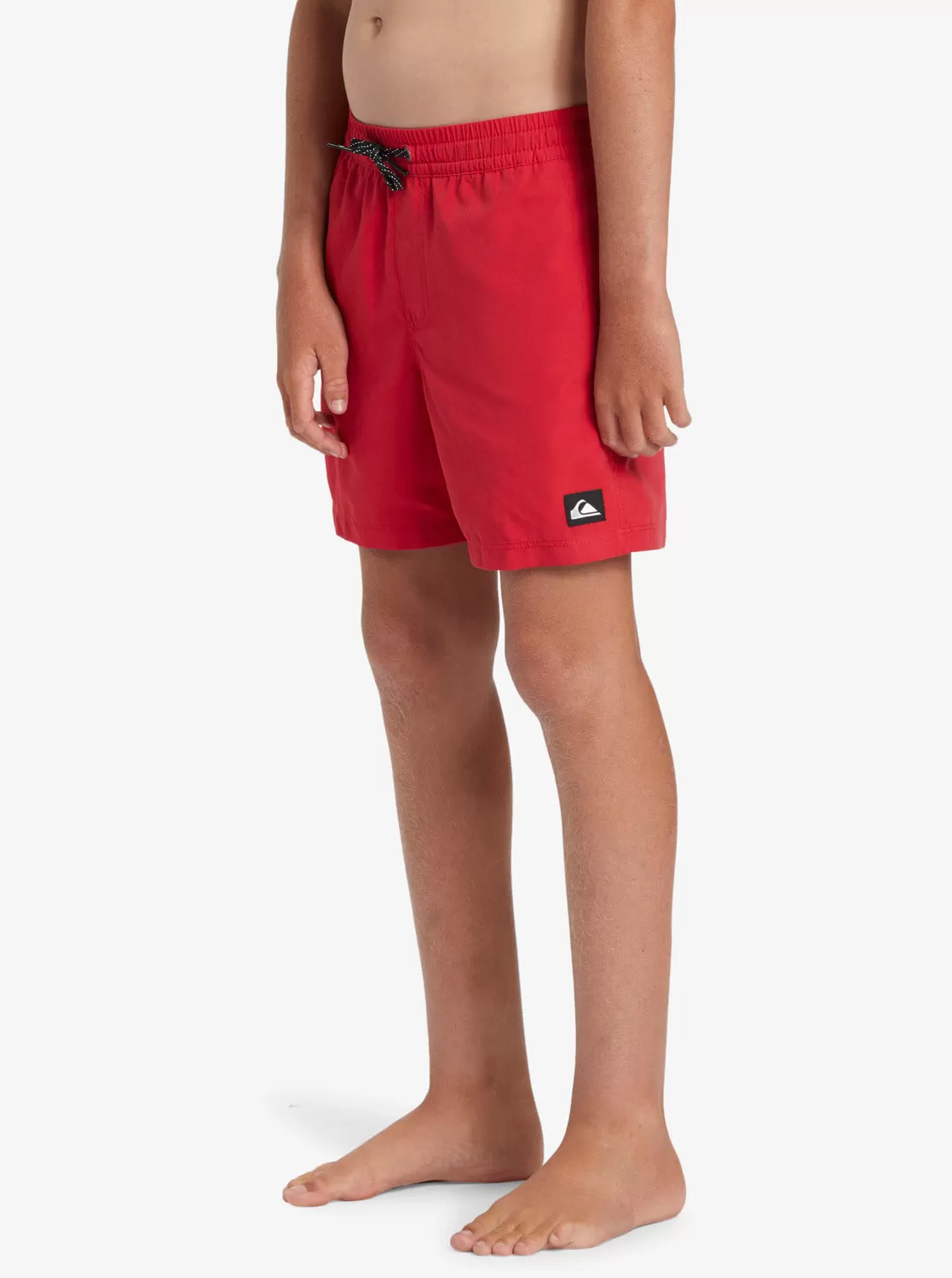 Boys 8-16 Everyday Solid Volley 14" Elastic Waist Shorts - High Risk Red