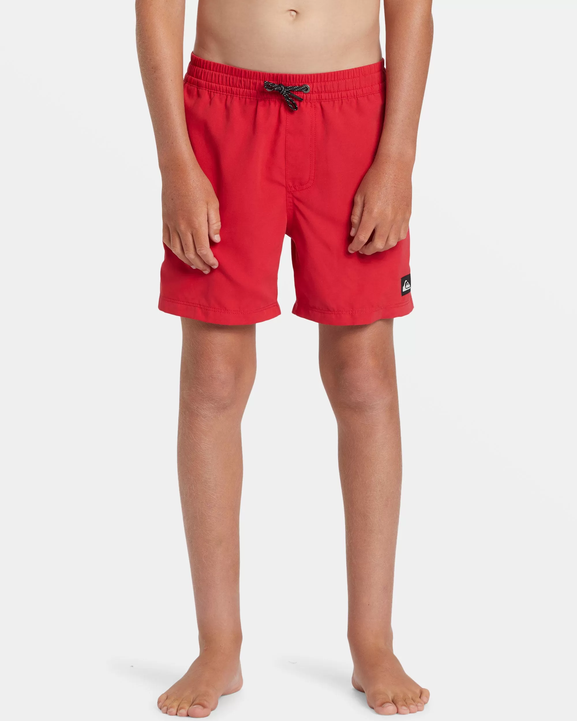 Boys 8-16 Everyday Solid Volley 14" Elastic Waist Shorts - High Risk Red