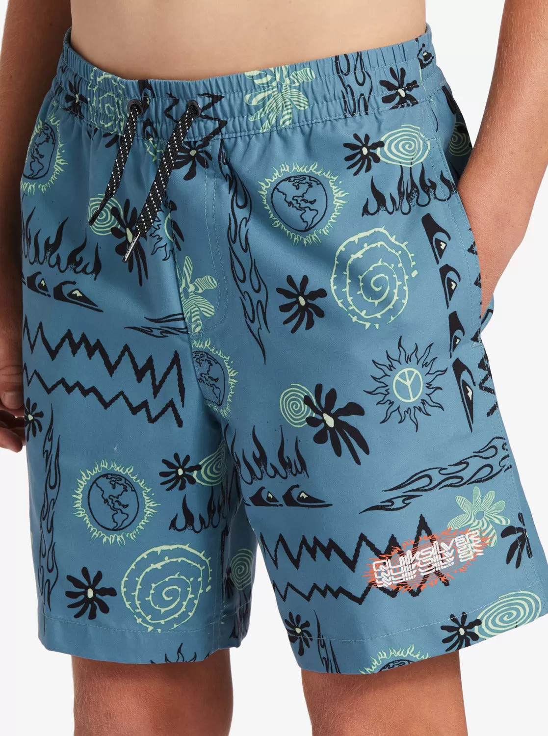 Boys 8-16 Radical Volley 15Nb Elastic Waist Shorts - Blue Shadow