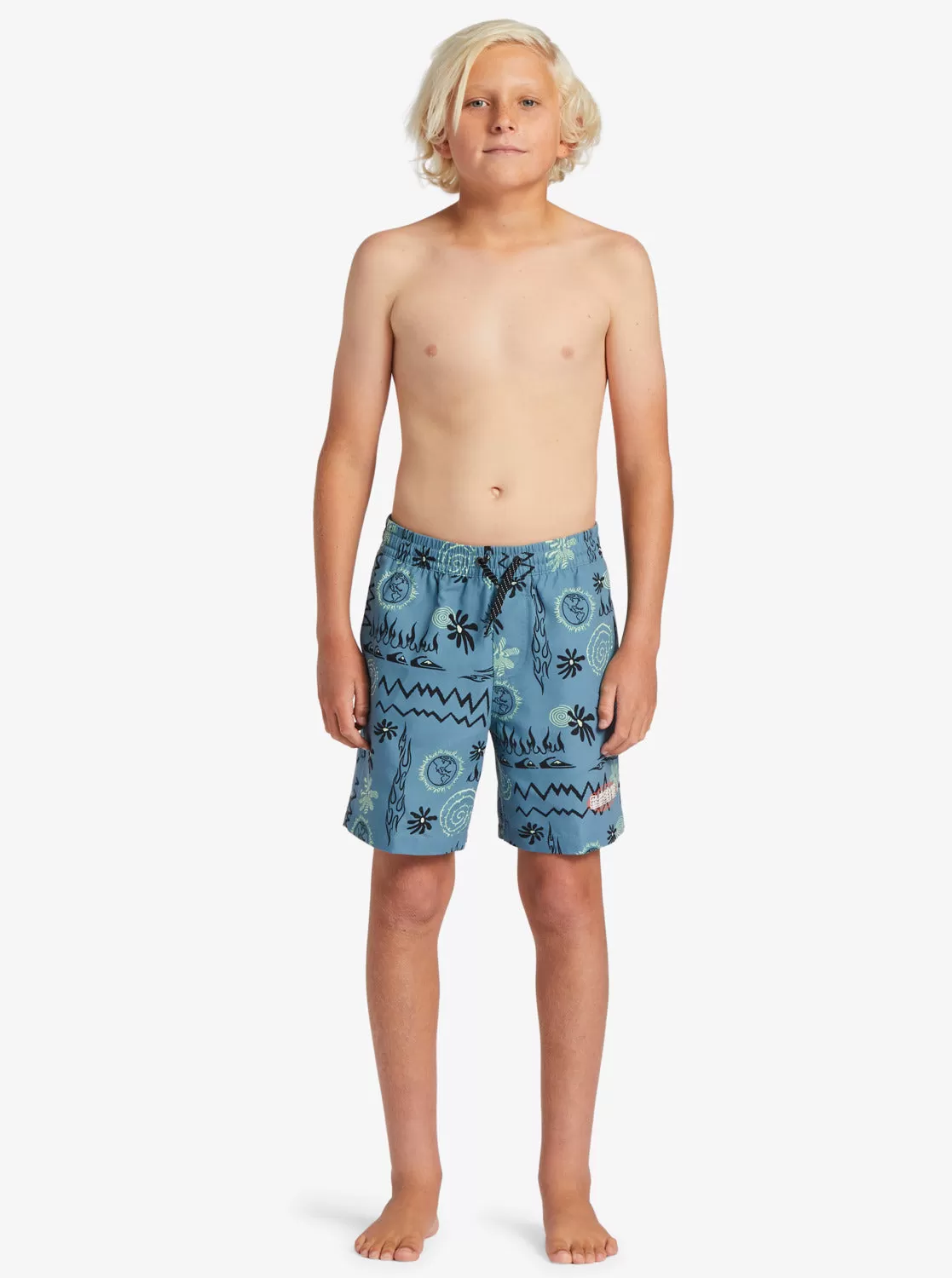 Boys 8-16 Radical Volley 15Nb Elastic Waist Shorts - Blue Shadow