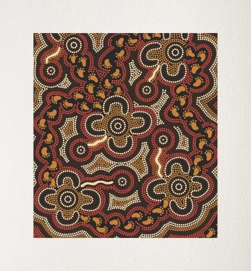 Bulurru Aboriginal Art Canvas Print Unstretched - On Walkabout By Karen Taylor