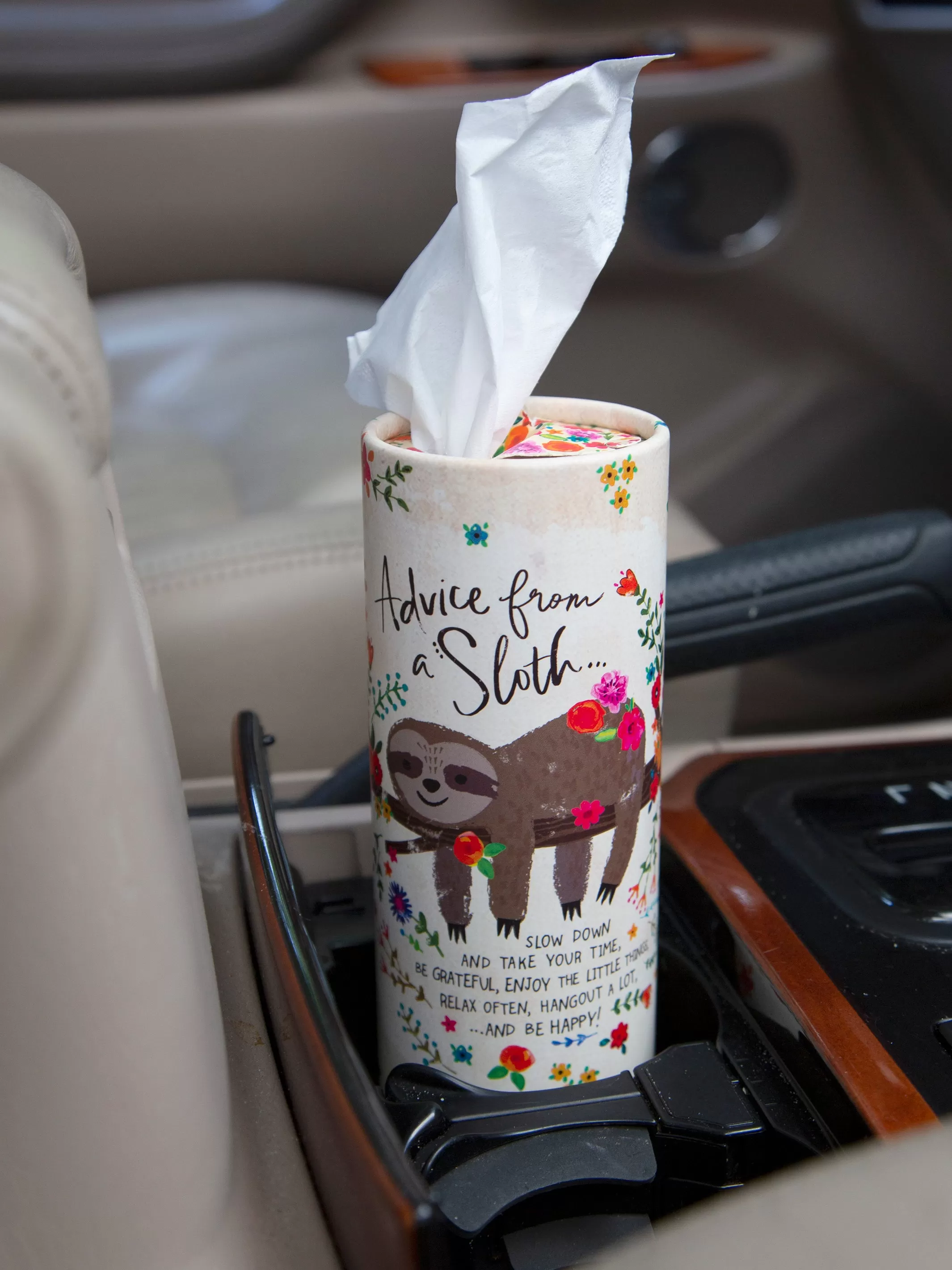 Car Tissues, Set of 3 - Advice From a Sloth