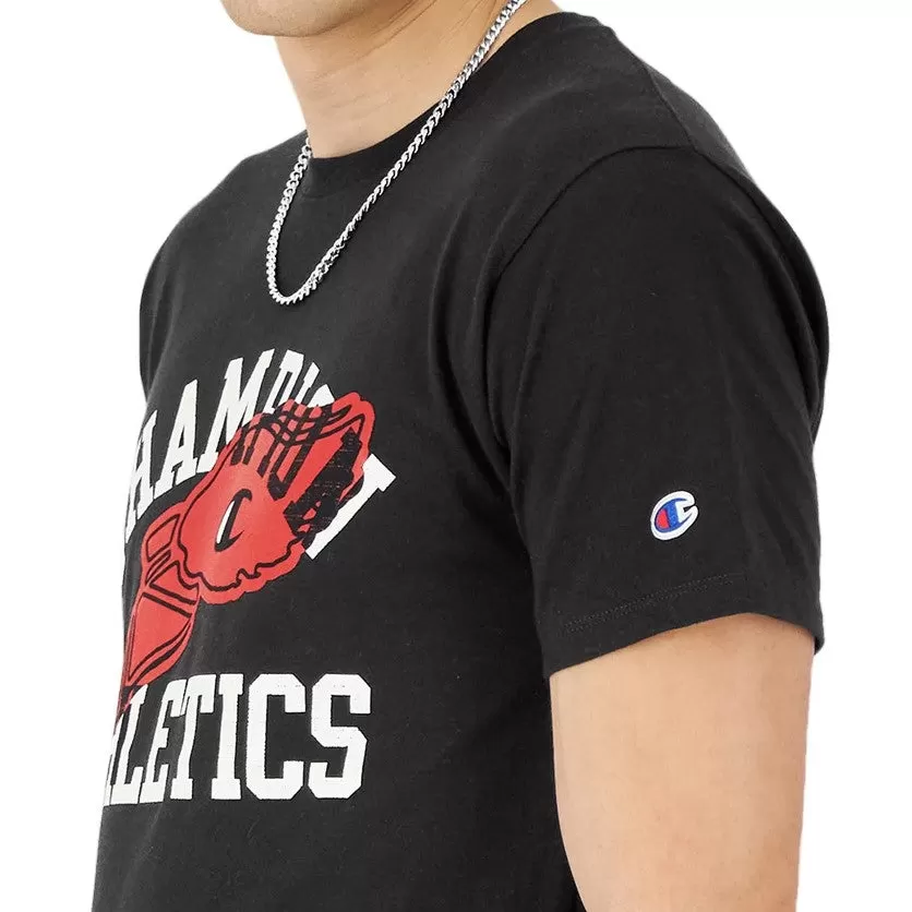 Champion Classic Winged Foot Logo Graphic T-Shirt - Black