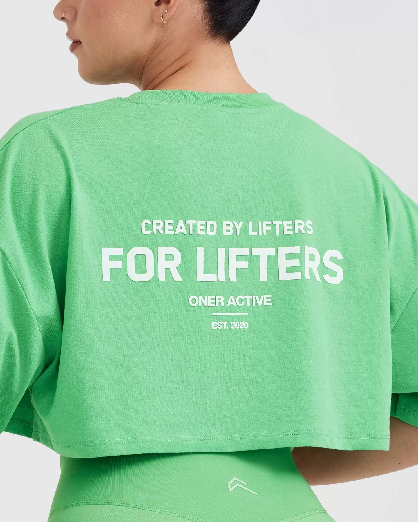 Classic Lifters Graphic Relaxed Crop Lightweight T-Shirt | Jade