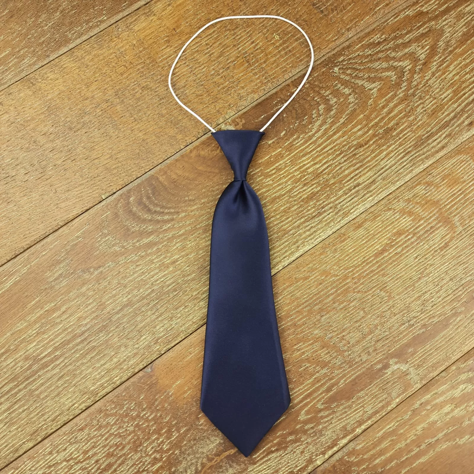 CLEARANCE - Dark Blue Boys Tie - Elastic