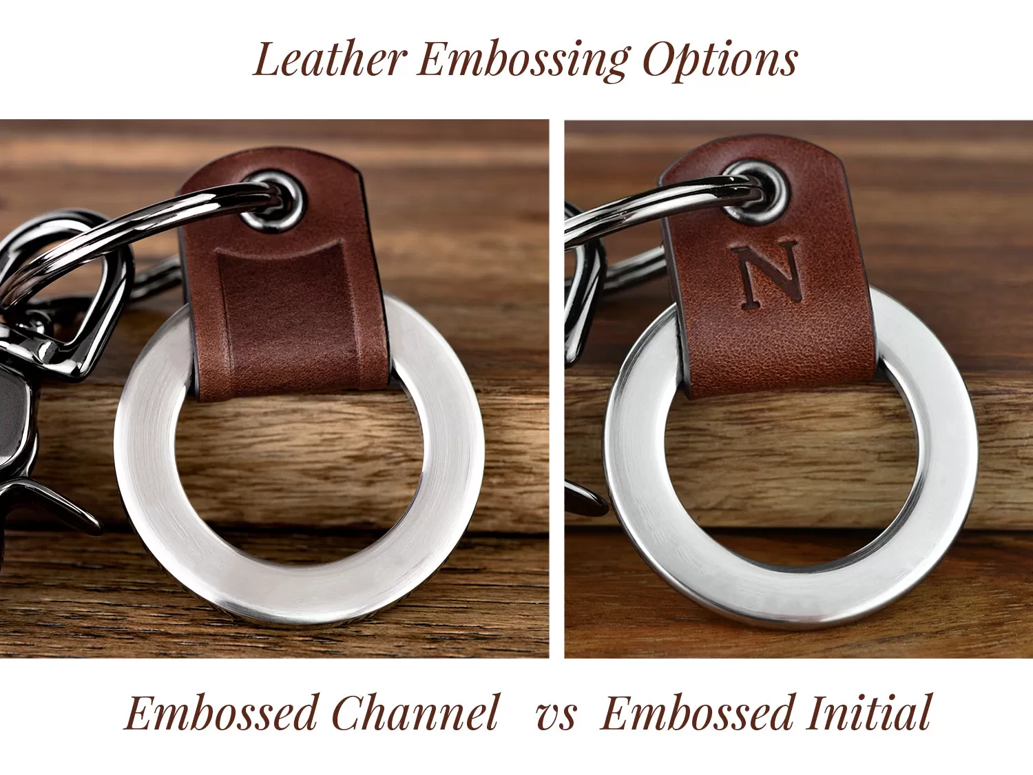 Client Employee Appreciation Leather Keychain - Ring