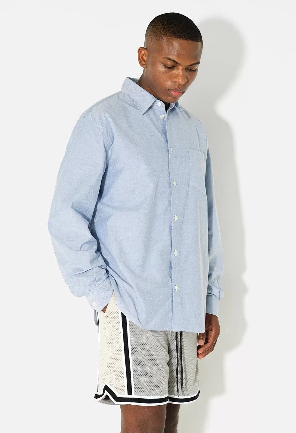 Cloak Button Up / Oxford Blue