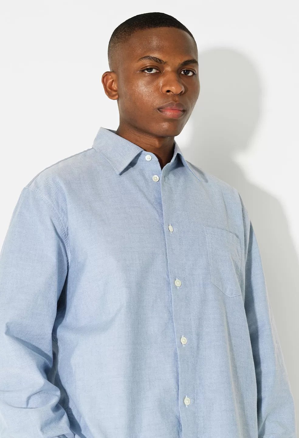 Cloak Button Up / Oxford Blue