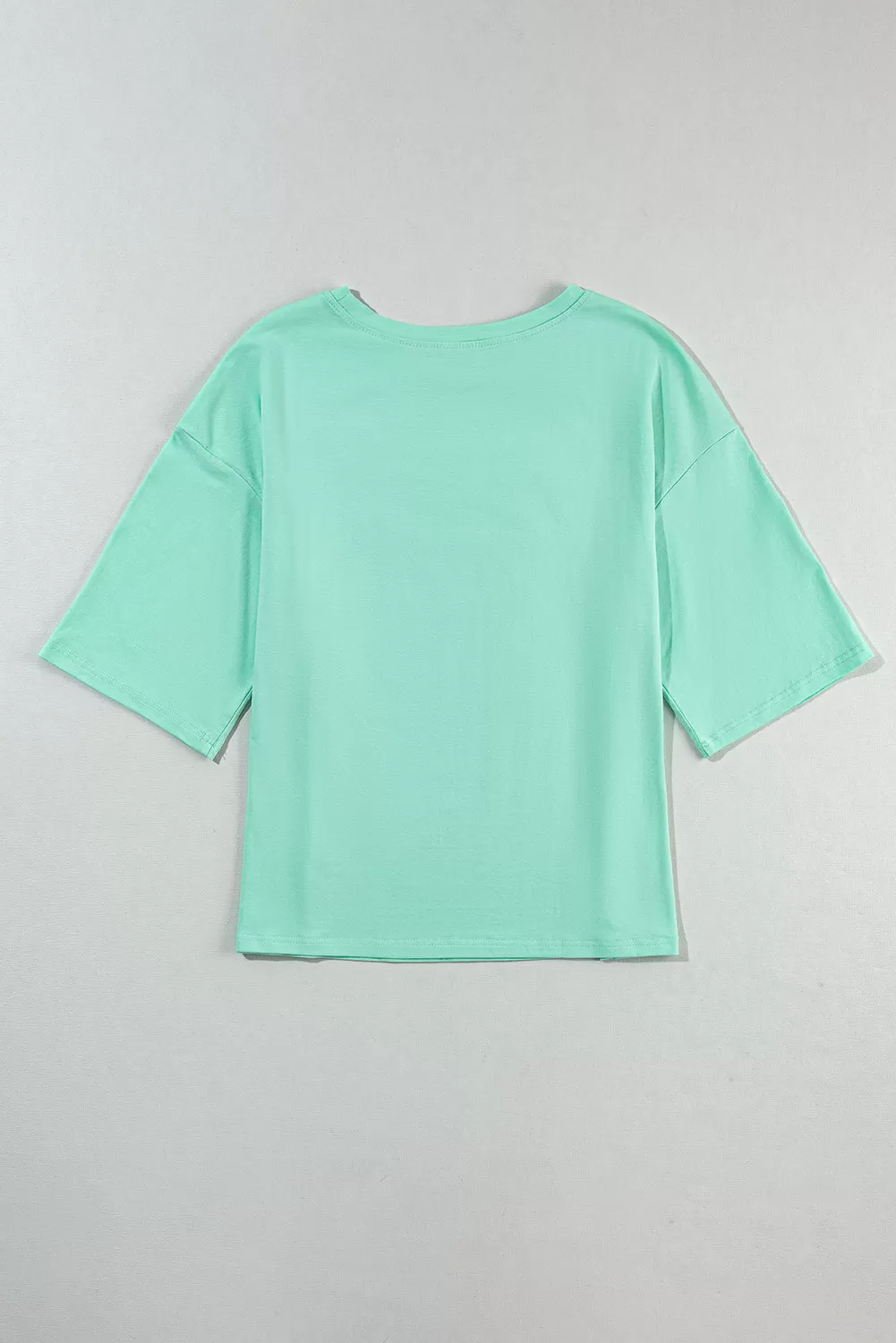 Colorblock Star Patched Half Sleeve Oversized Tee