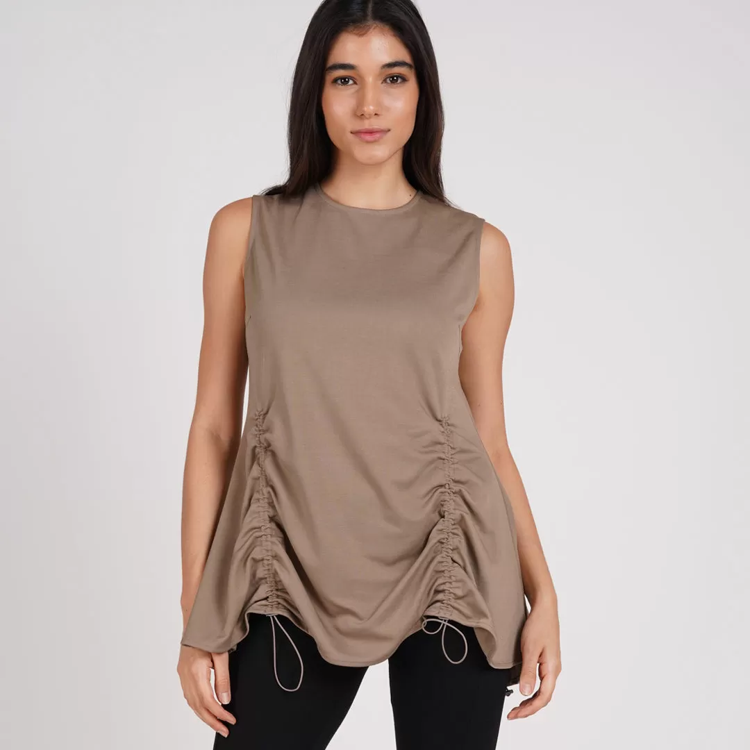 Dahlia Sleeveless Ruched Top