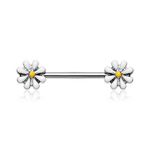 Daisy Field Nipple Barbell Ring