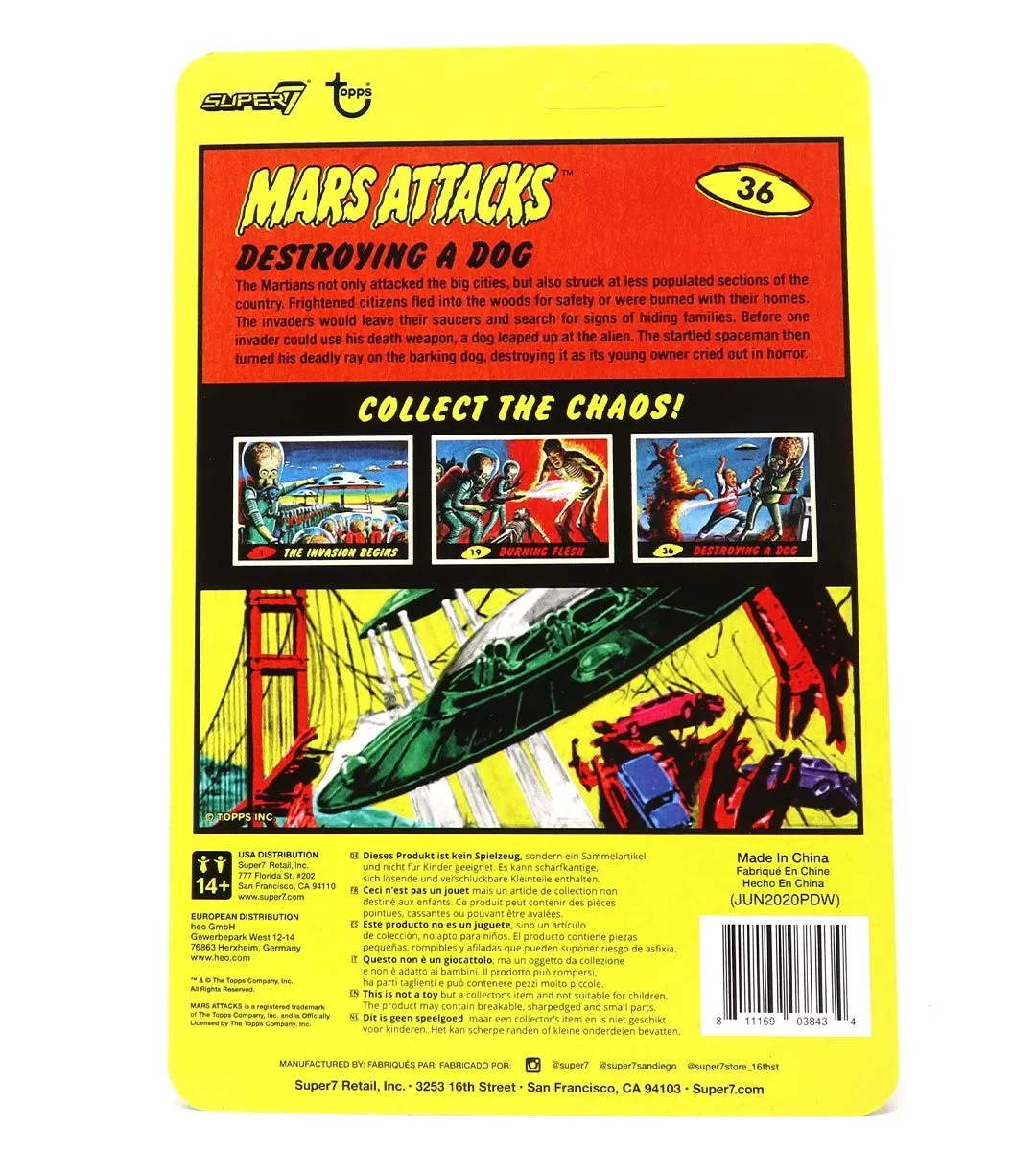 Destroying a dog - Mars Attacks - ReAction figures