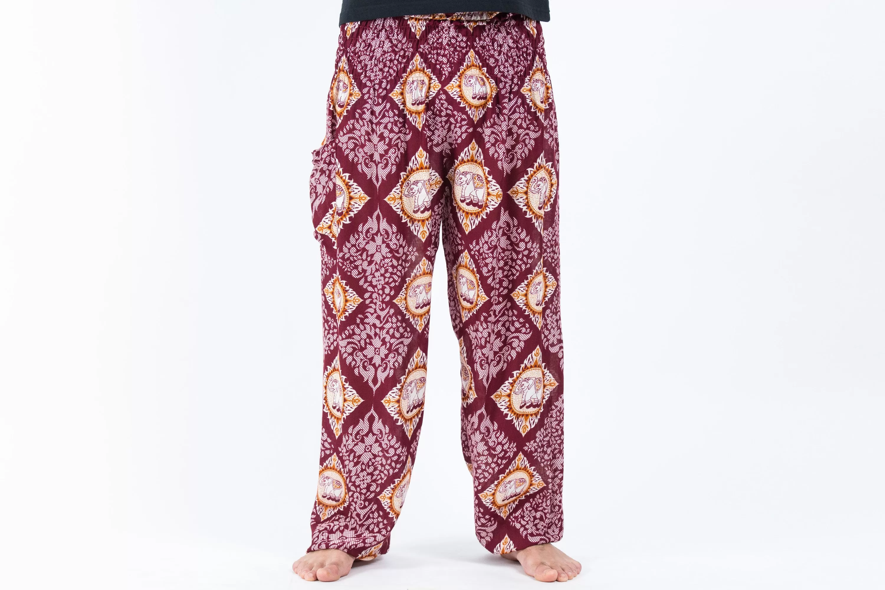 Diamond Elephant Men's Elephant Pants in Red