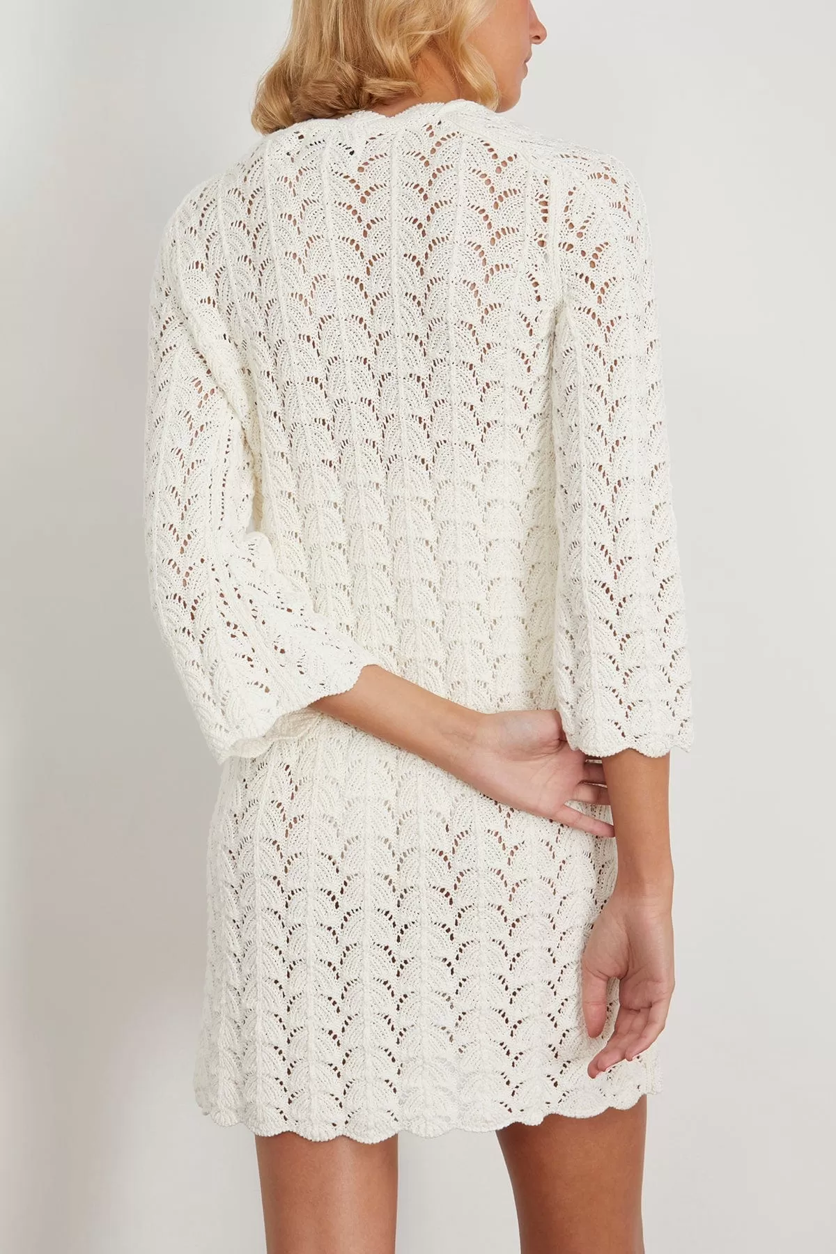 Ditu Long Sleeve Dress in Ivory