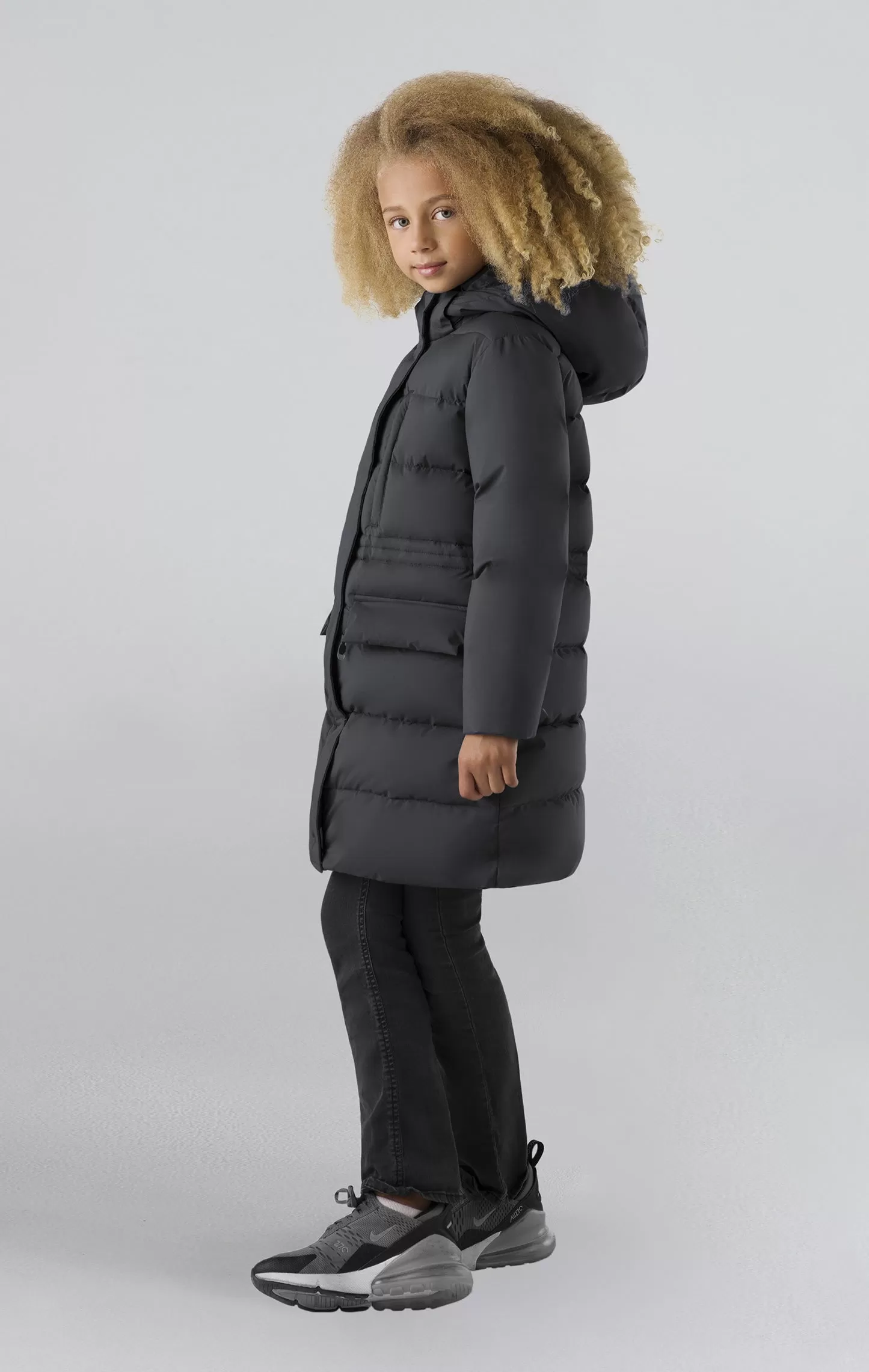 Fara Girl's Long Down Jacket