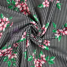 FS666 Gingham Pink Floral