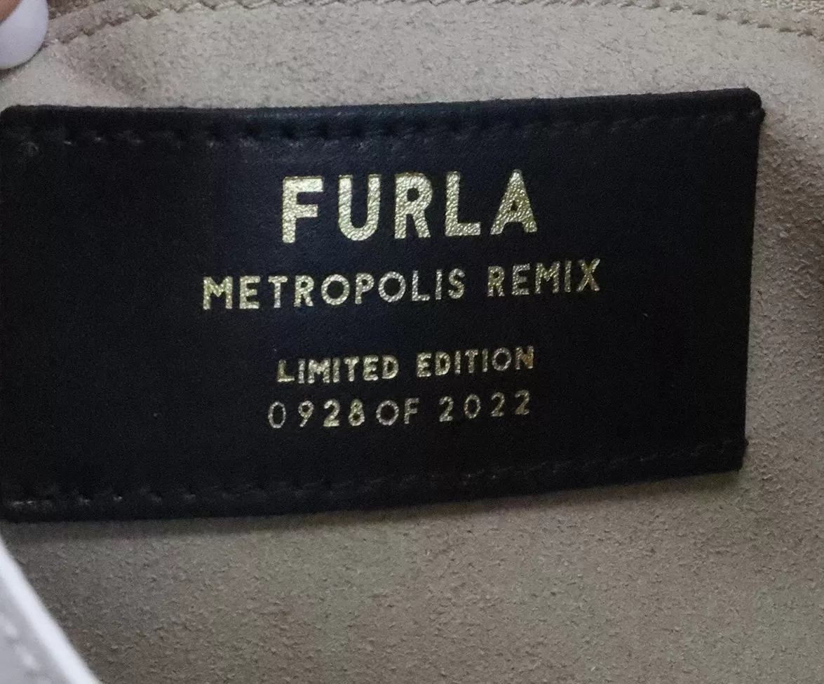 Furla Bone White Metropolis Remix Shoulder Bag