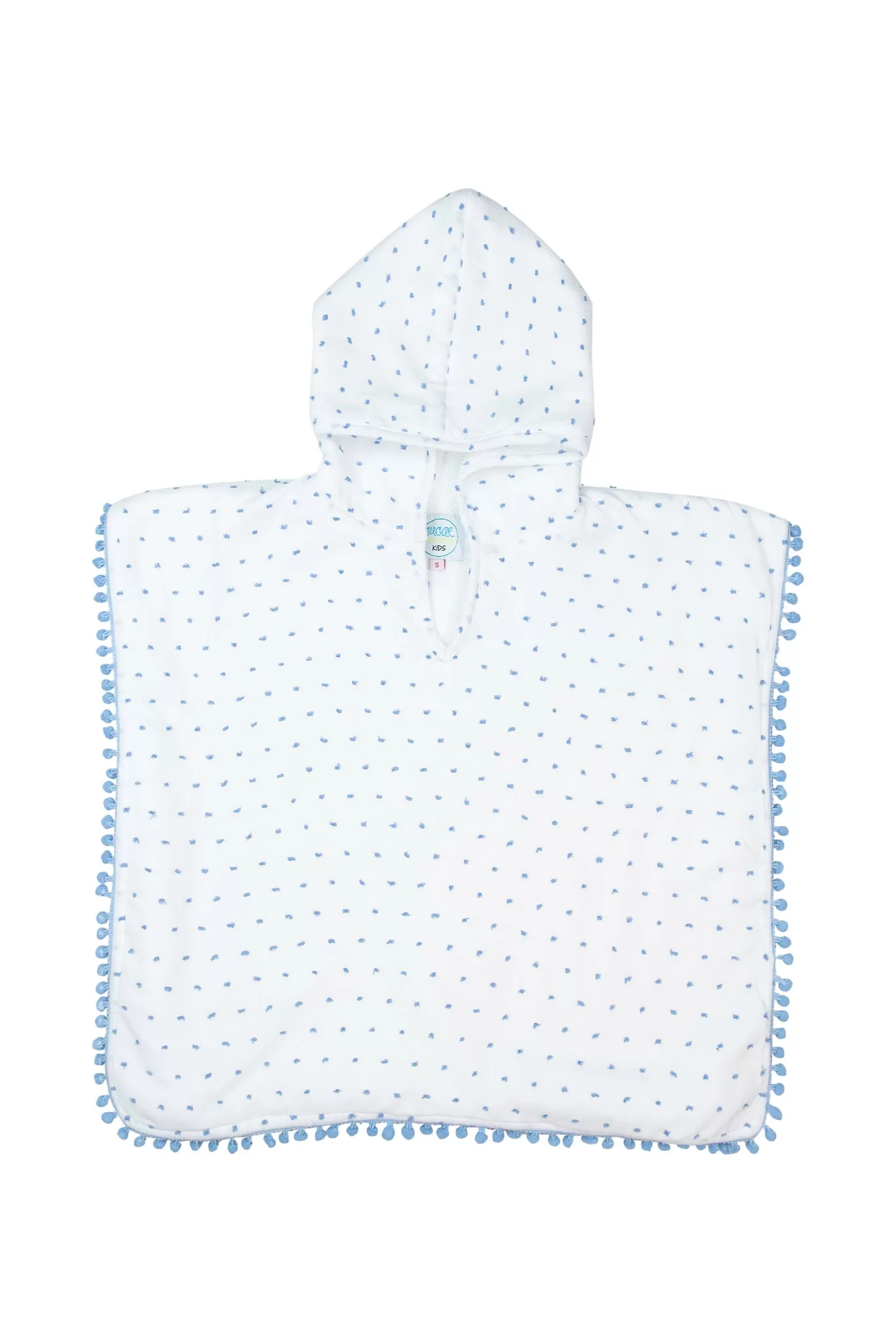 Girls Blue Swiss Dot Swim Cover