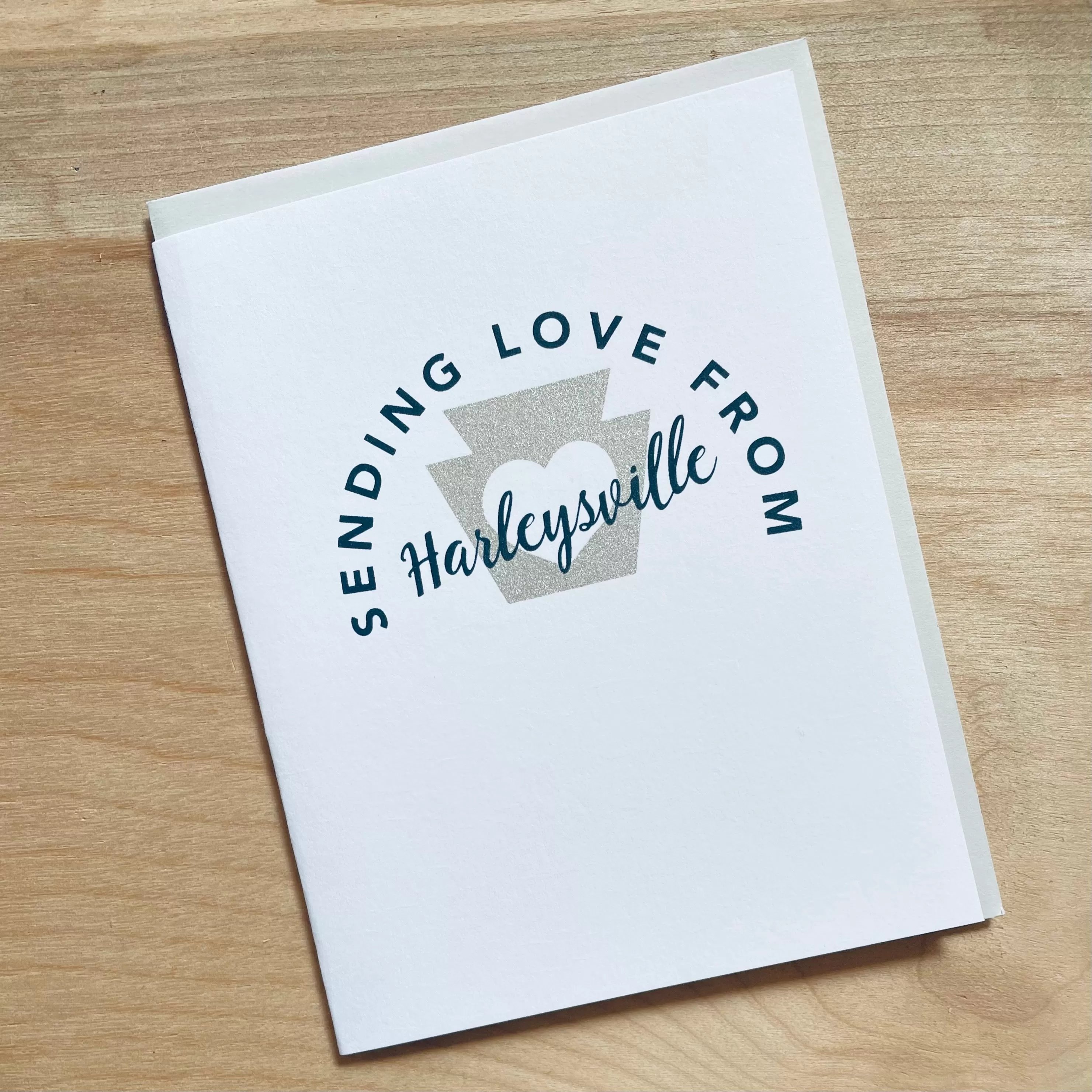 hello from Harleysville greeting card, Pennsylvania greeting card