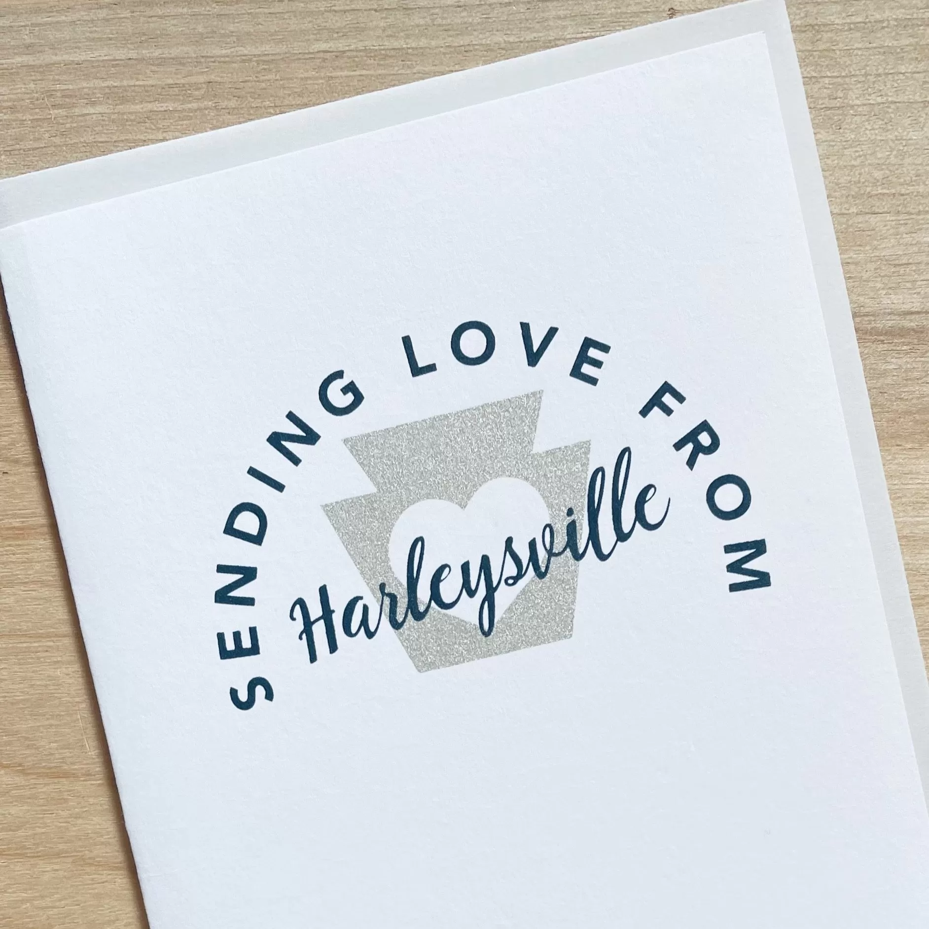 hello from Harleysville greeting card, Pennsylvania greeting card